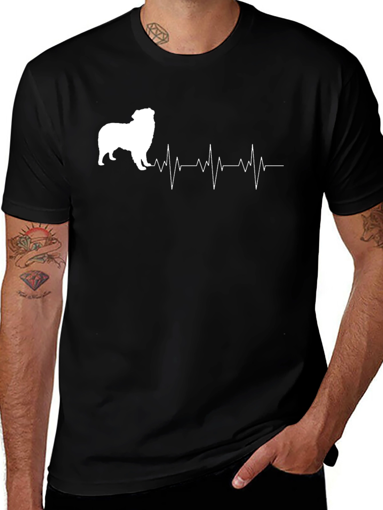 Dog Heartbeat T-Shirt Pet Lover Tee