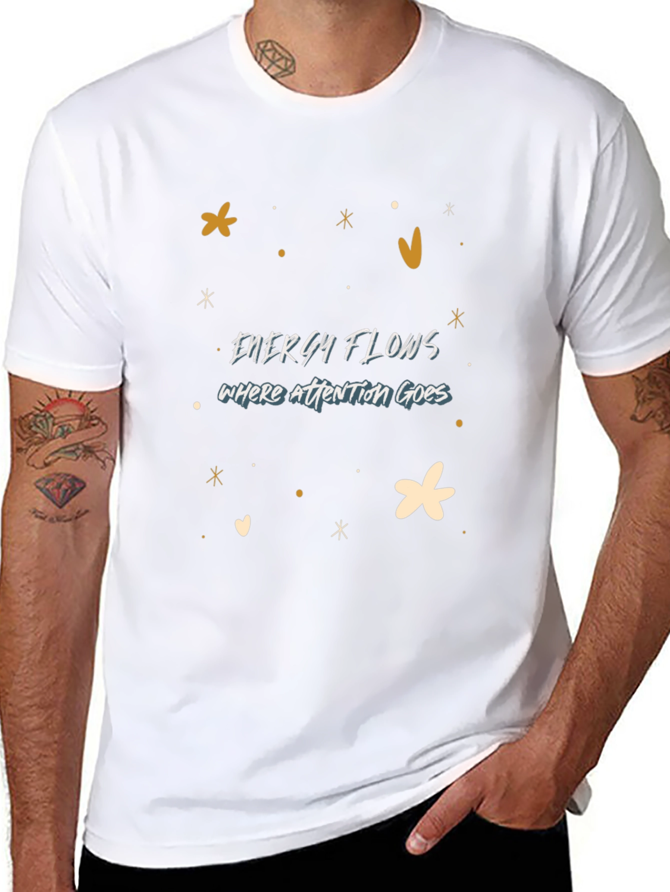 Energy Flows Graphic Tee - Unisex Black T-Shirt