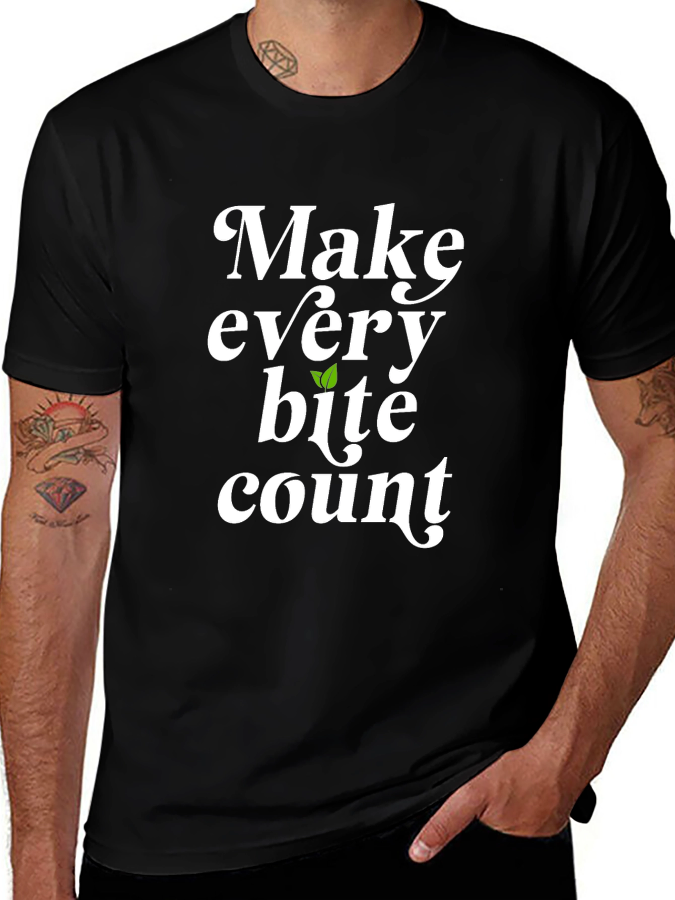 Make Every Bite Count Graphic Tee - Vegan T-Shirt