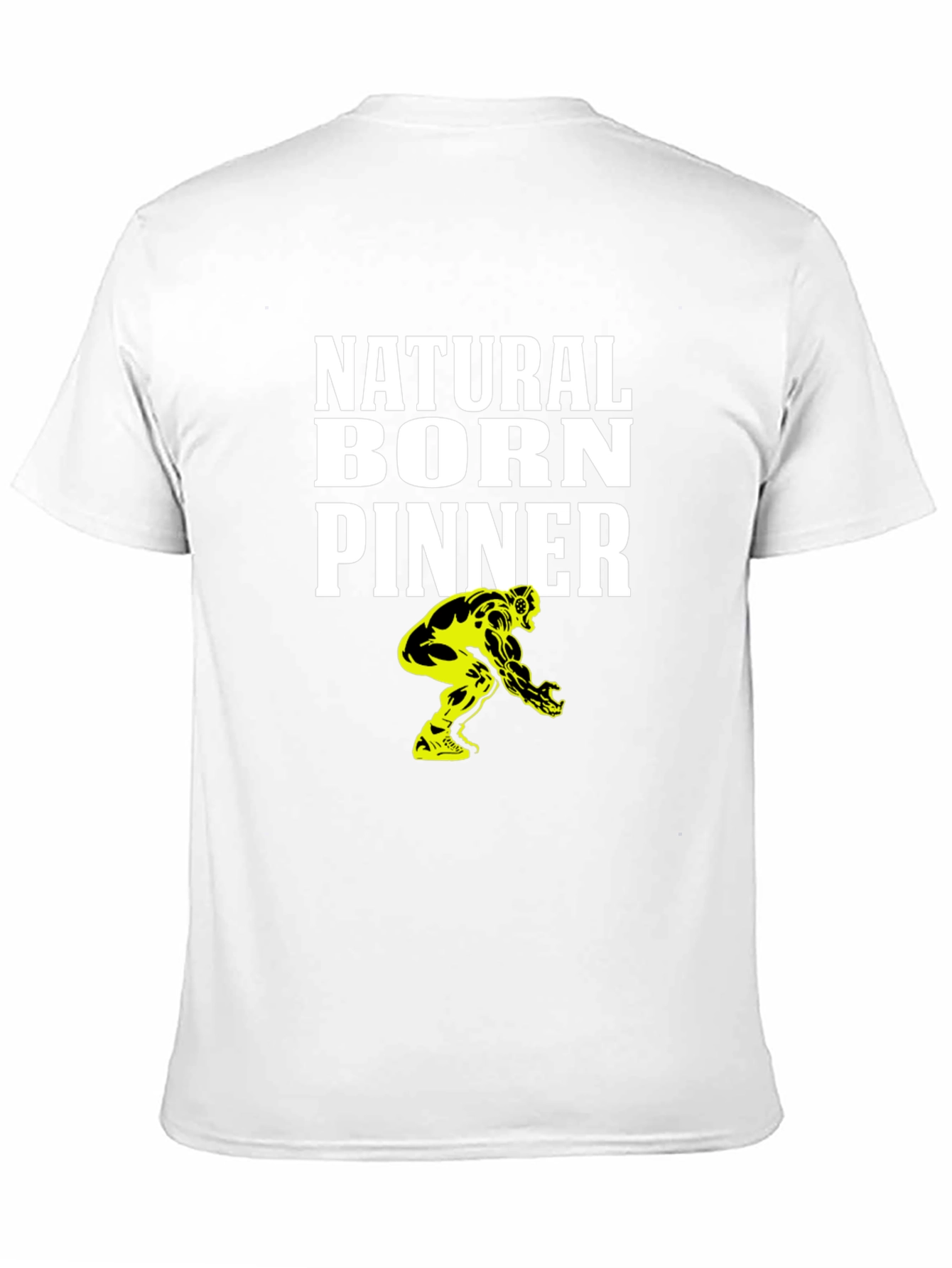 Natural Born Pinner Black T-Shirt - Wrestling Design