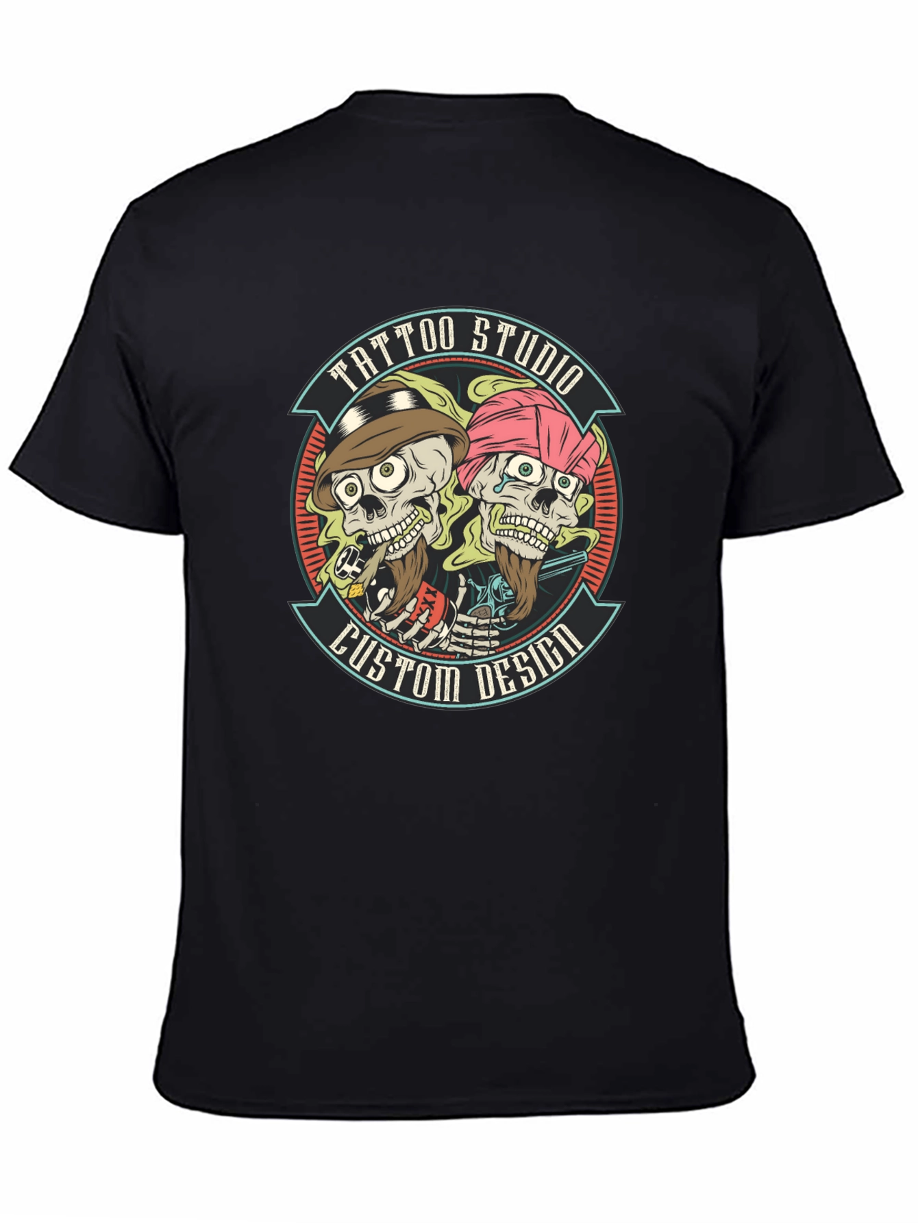 Tattoo Studio Custom Design Black T-Shirt