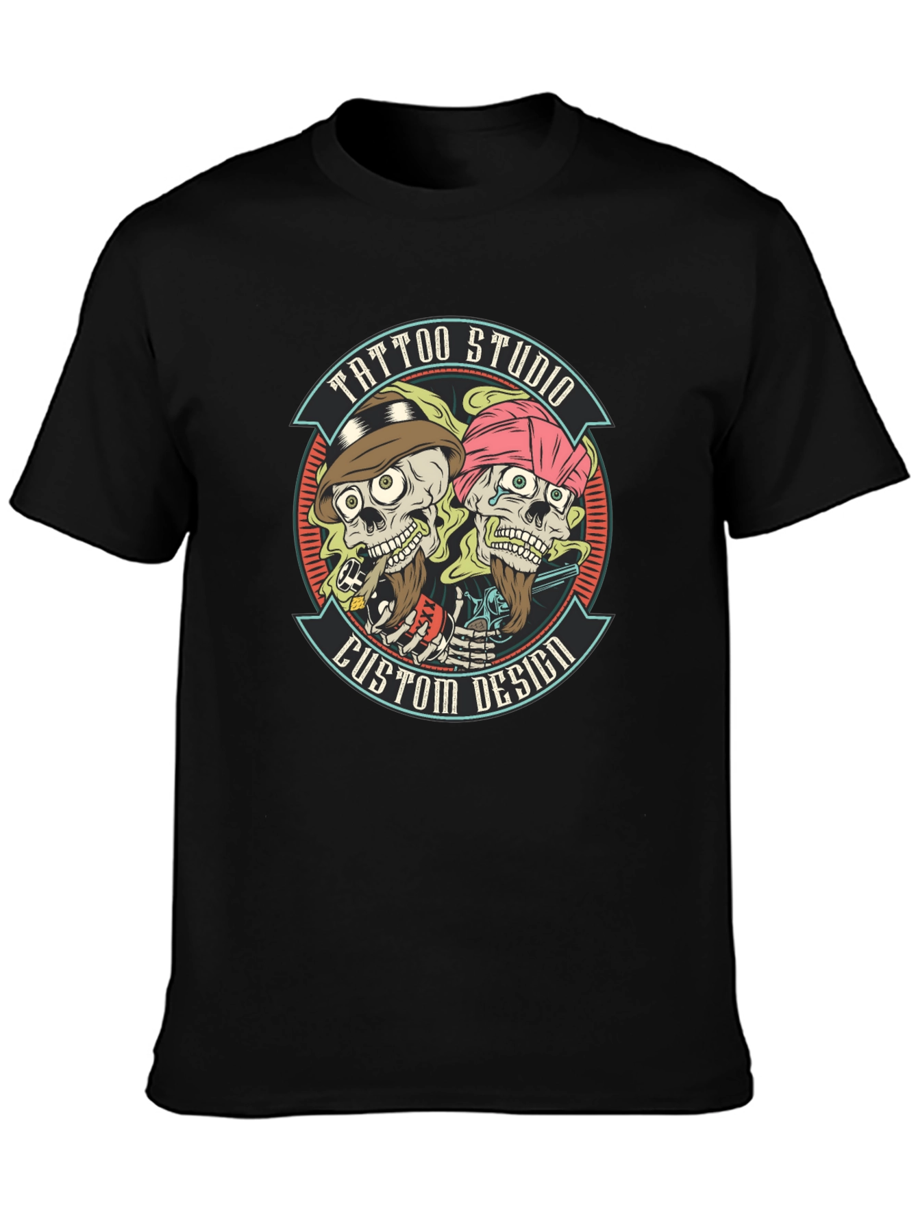 Tattoo Studio Custom Design Black T-Shirt