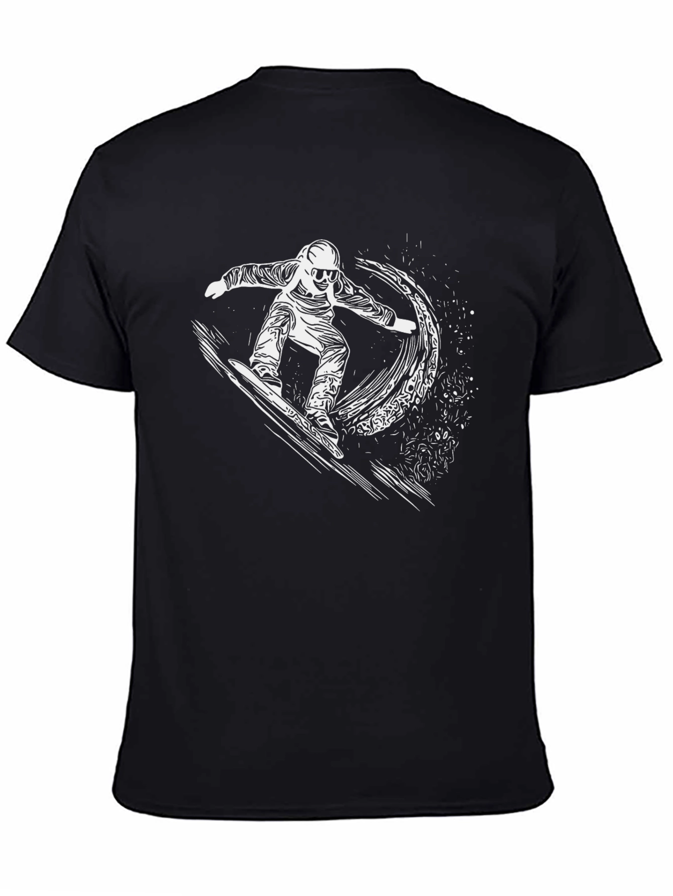Snowboarder Graphic Tee - Black T-Shirt