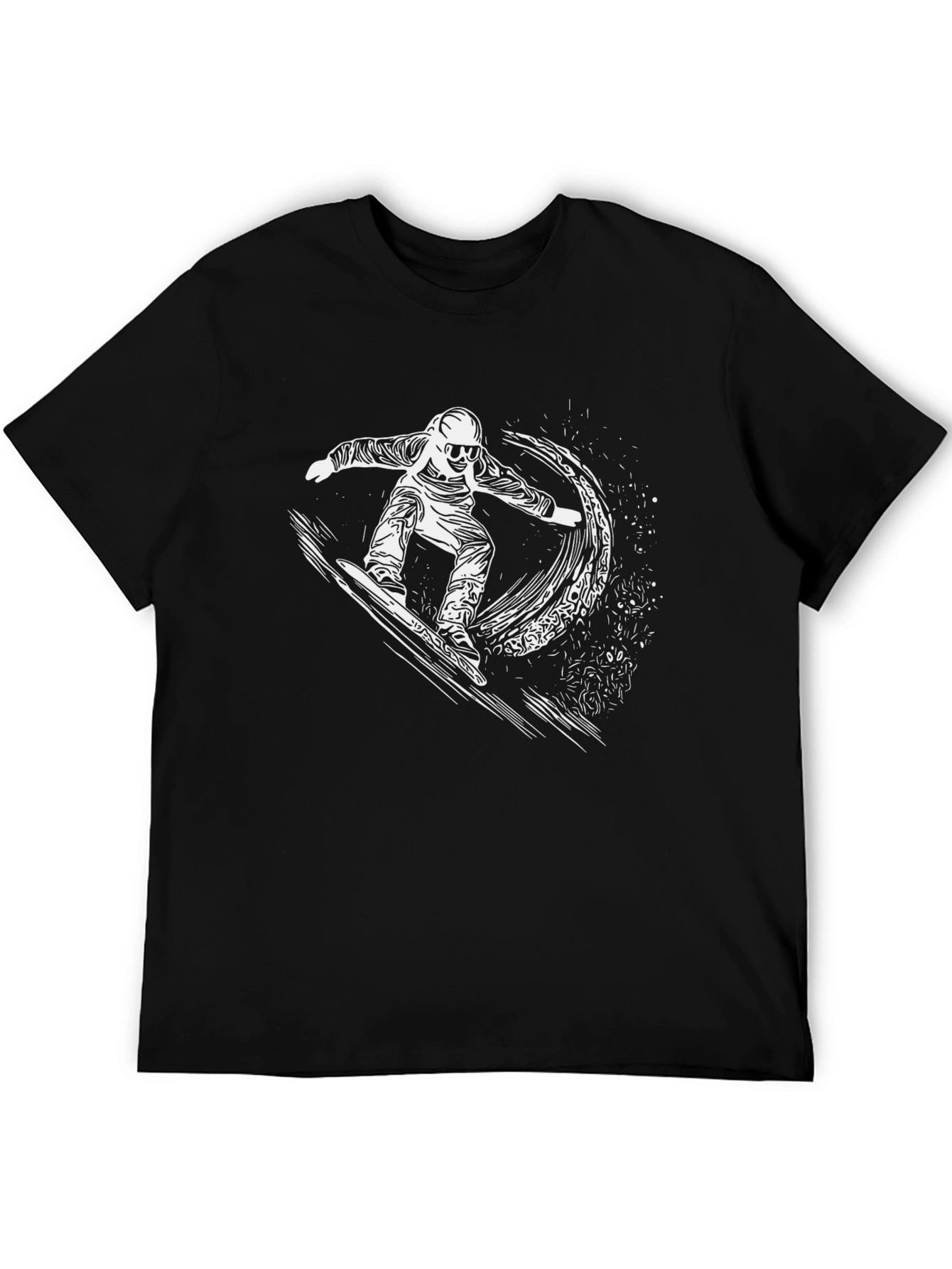 Snowboarder Graphic Tee - Black T-Shirt