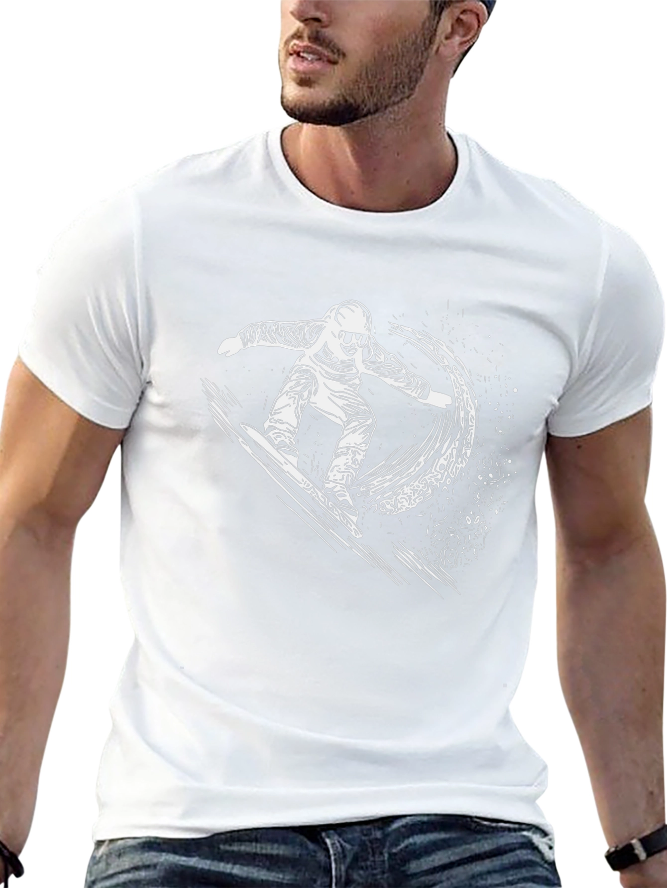 Snowboarder Graphic Tee - Black T-Shirt