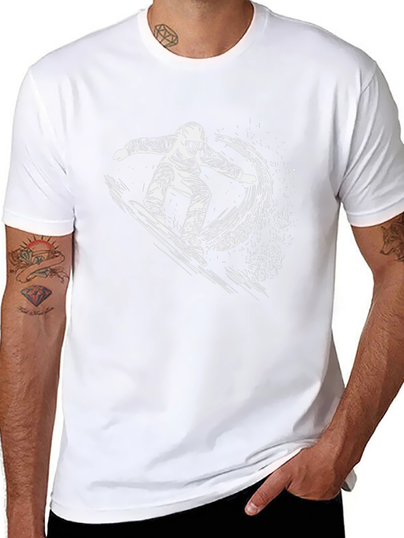 Snowboarder Graphic Tee - Black T-Shirt
