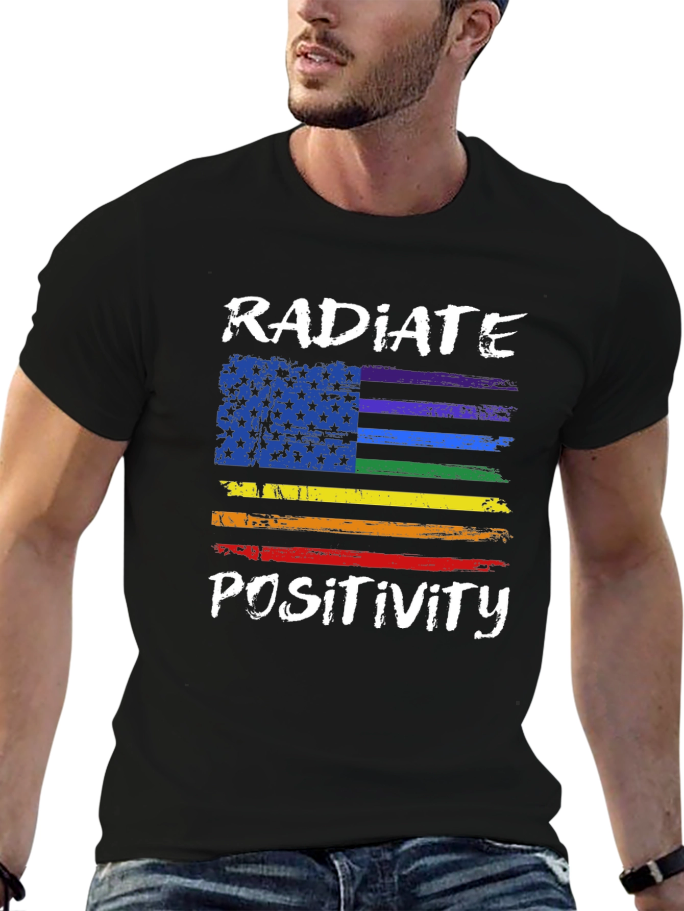 Radiate Positivity Pride Flag T-Shirt