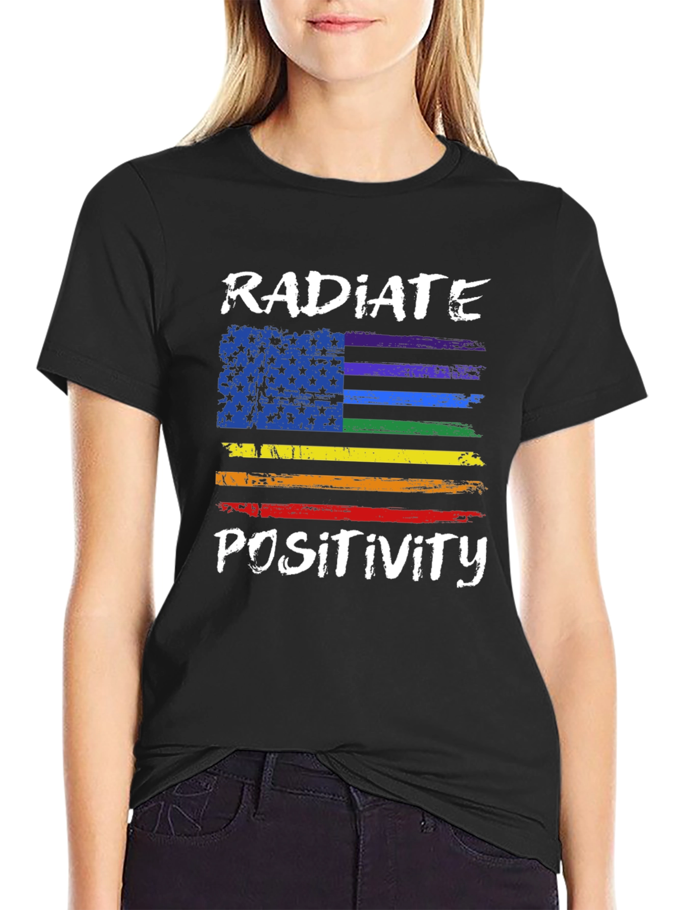 Radiate Positivity Pride Flag T-Shirt