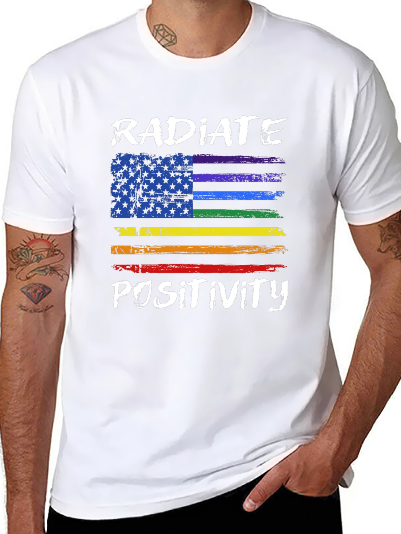 Radiate Positivity Pride Flag T-Shirt