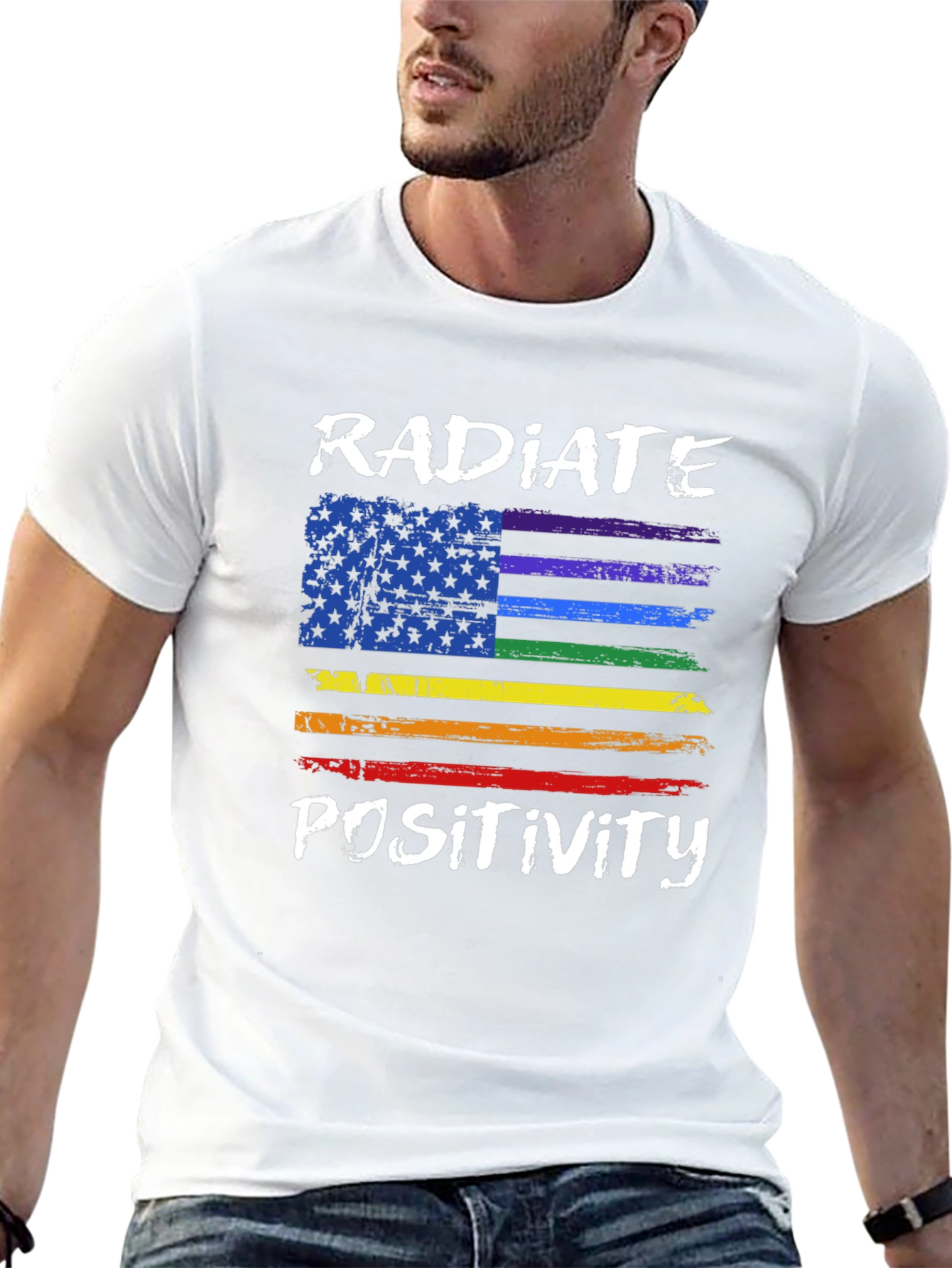 Radiate Positivity Pride Flag T-Shirt