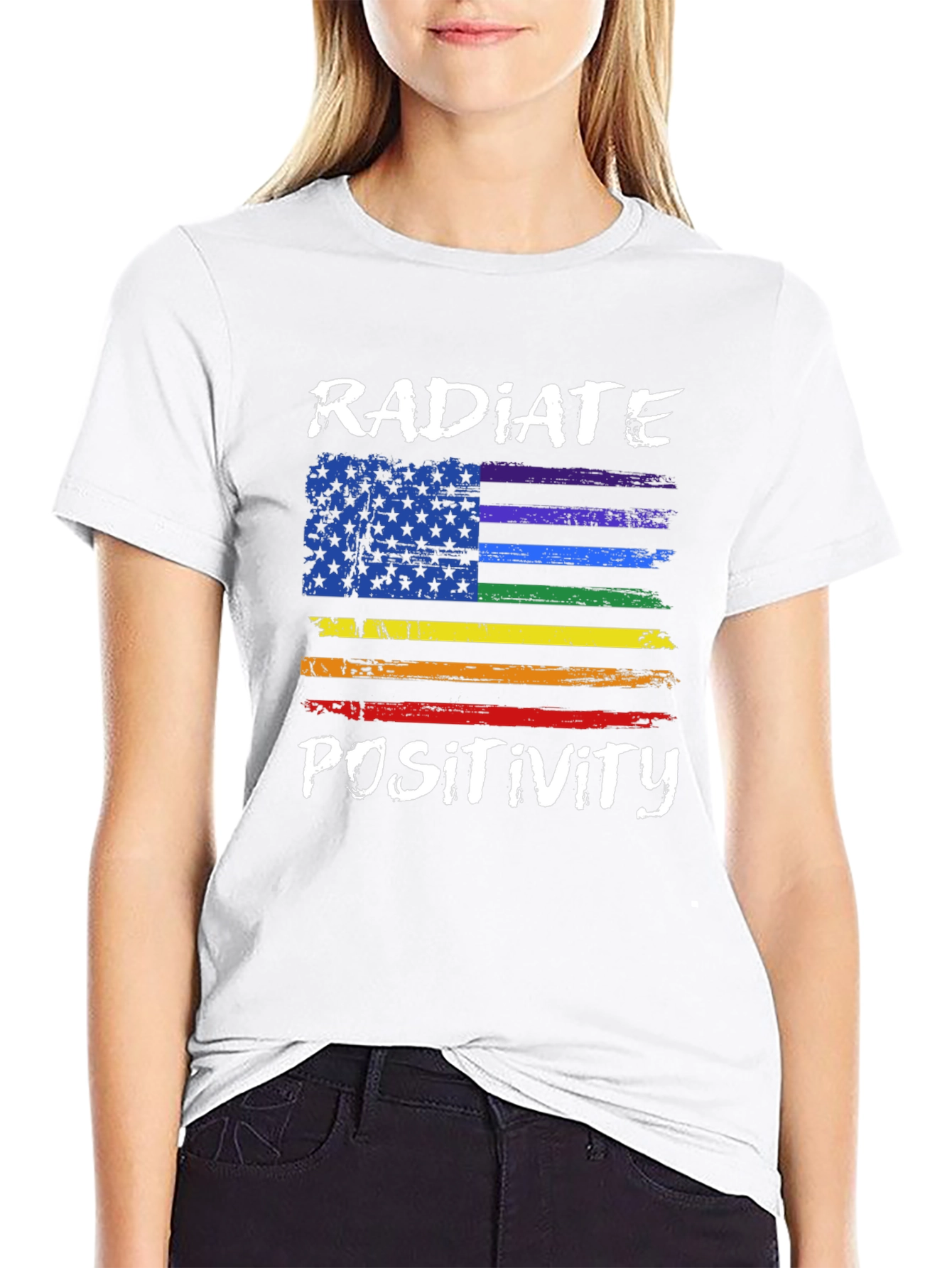 Radiate Positivity Pride Flag T-Shirt