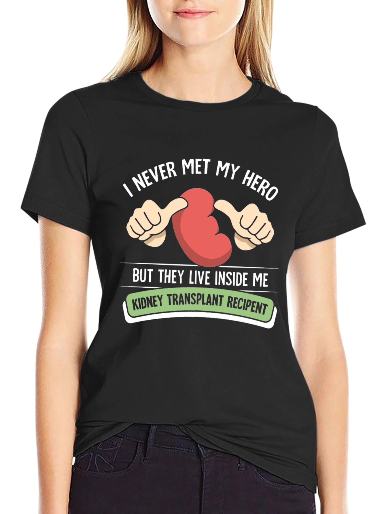 Kidney Transplant Recipient Hero Graphic T-Shirt