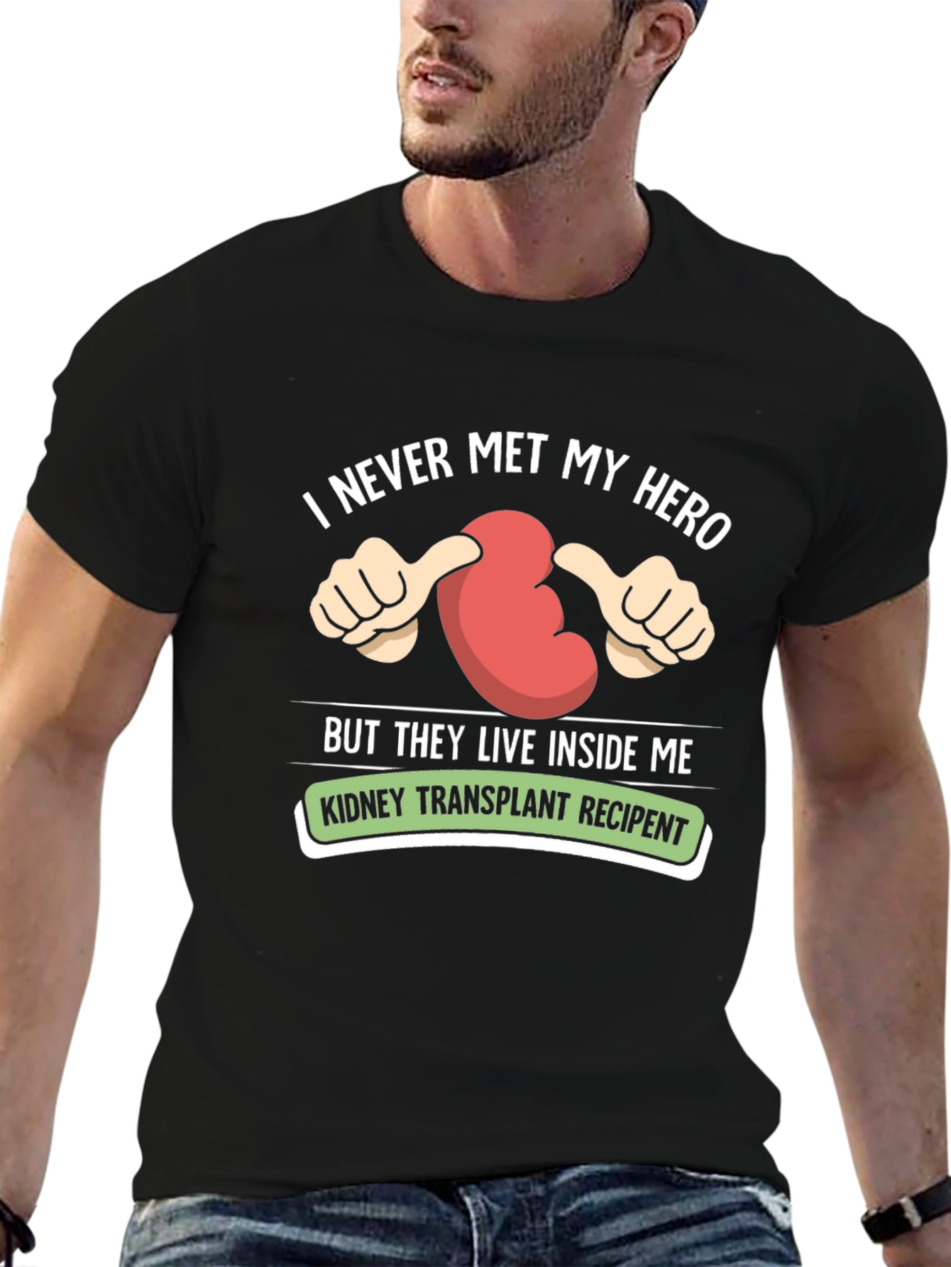 Kidney Transplant Recipient Hero Graphic T-Shirt