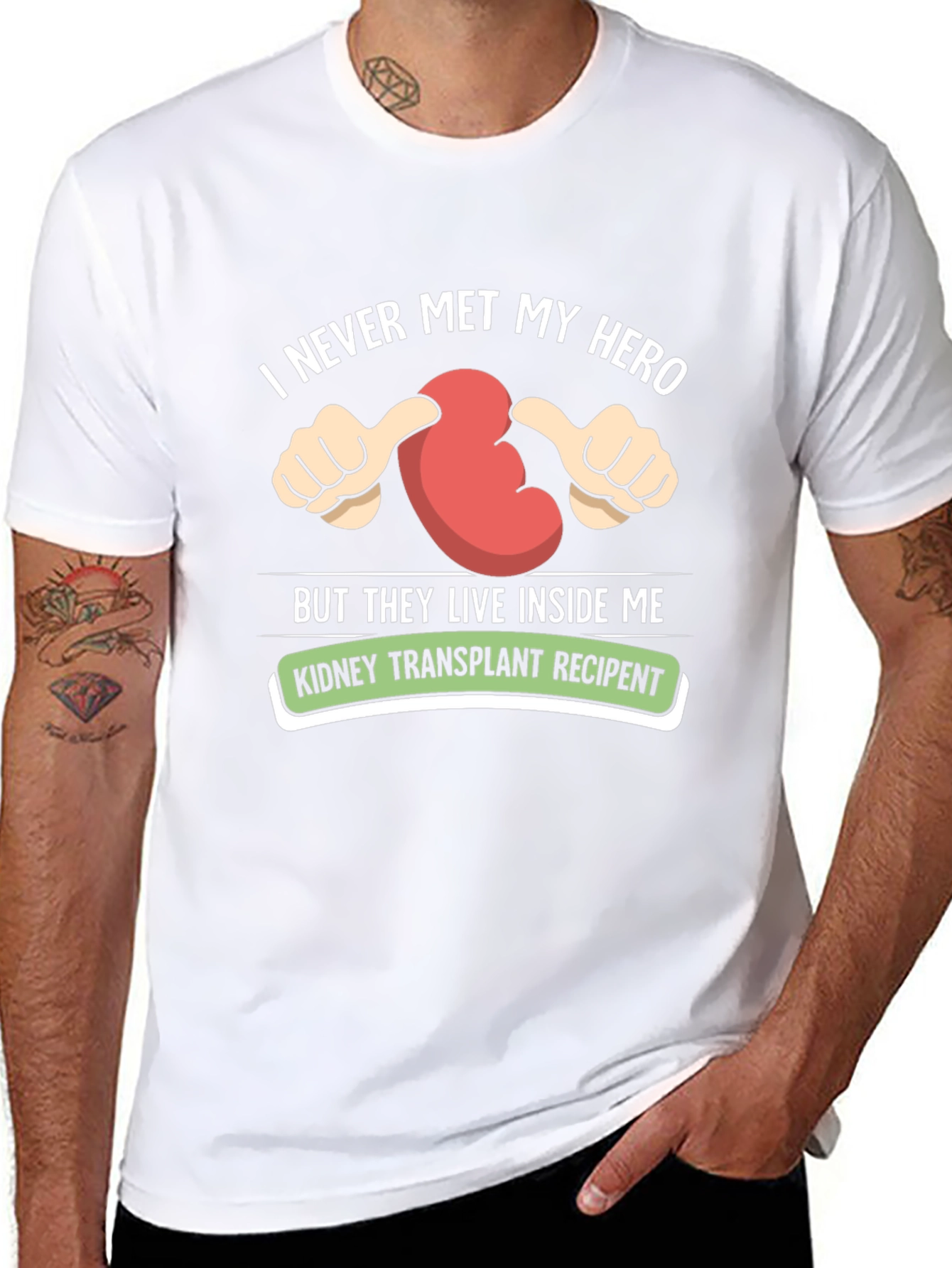 Kidney Transplant Recipient Hero Graphic T-Shirt