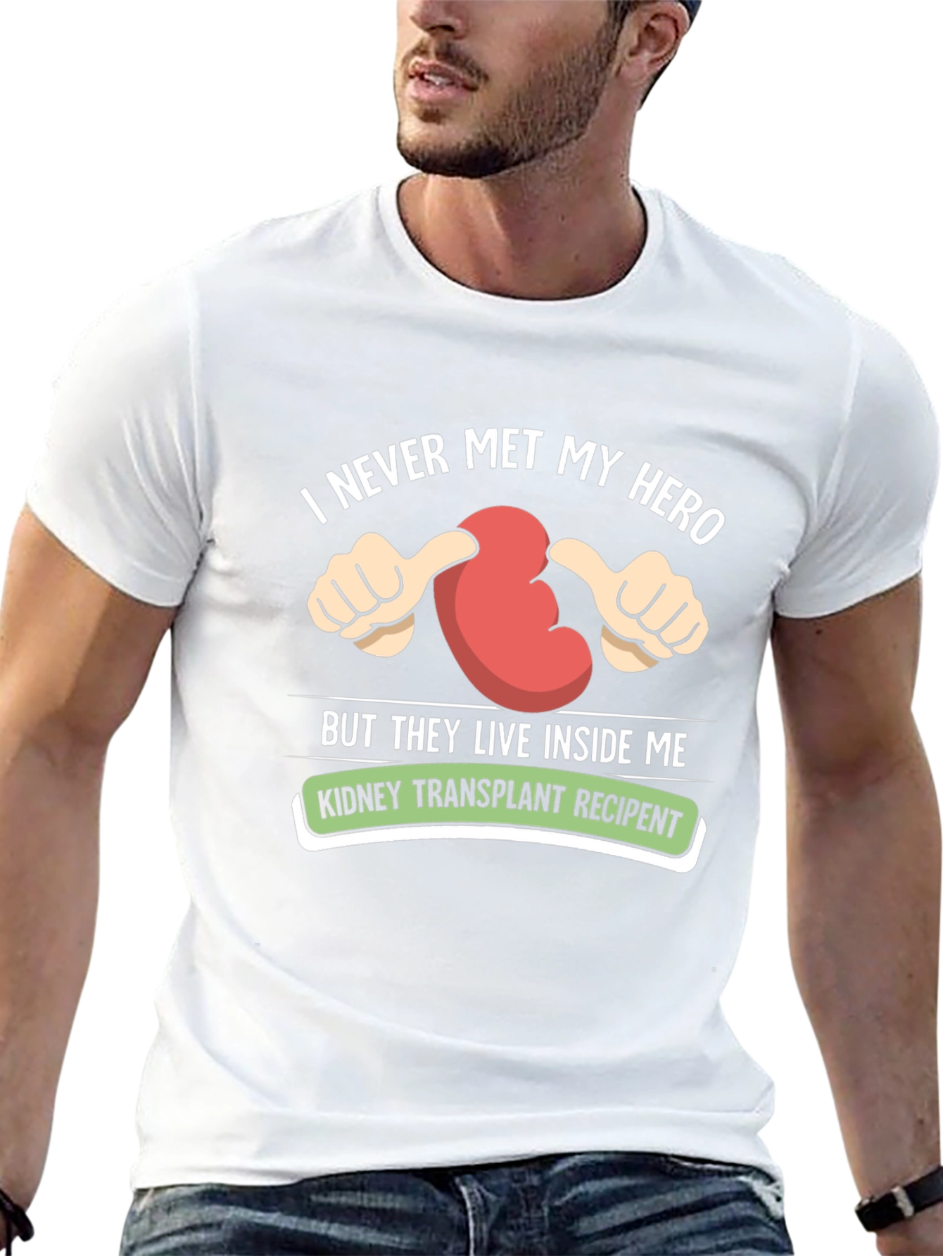 Kidney Transplant Recipient Hero Graphic T-Shirt