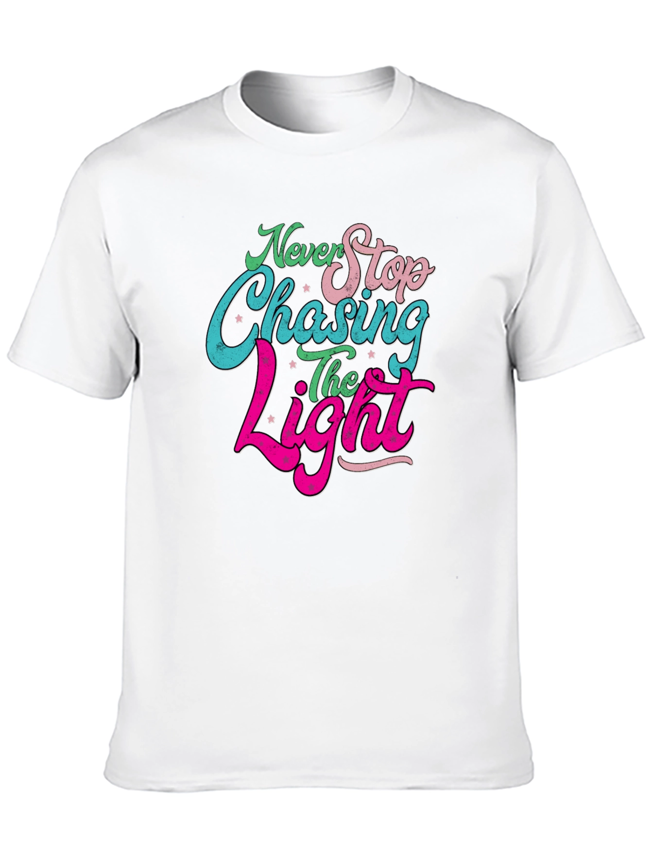 Never Stop Chasing the Light Black T-Shirt