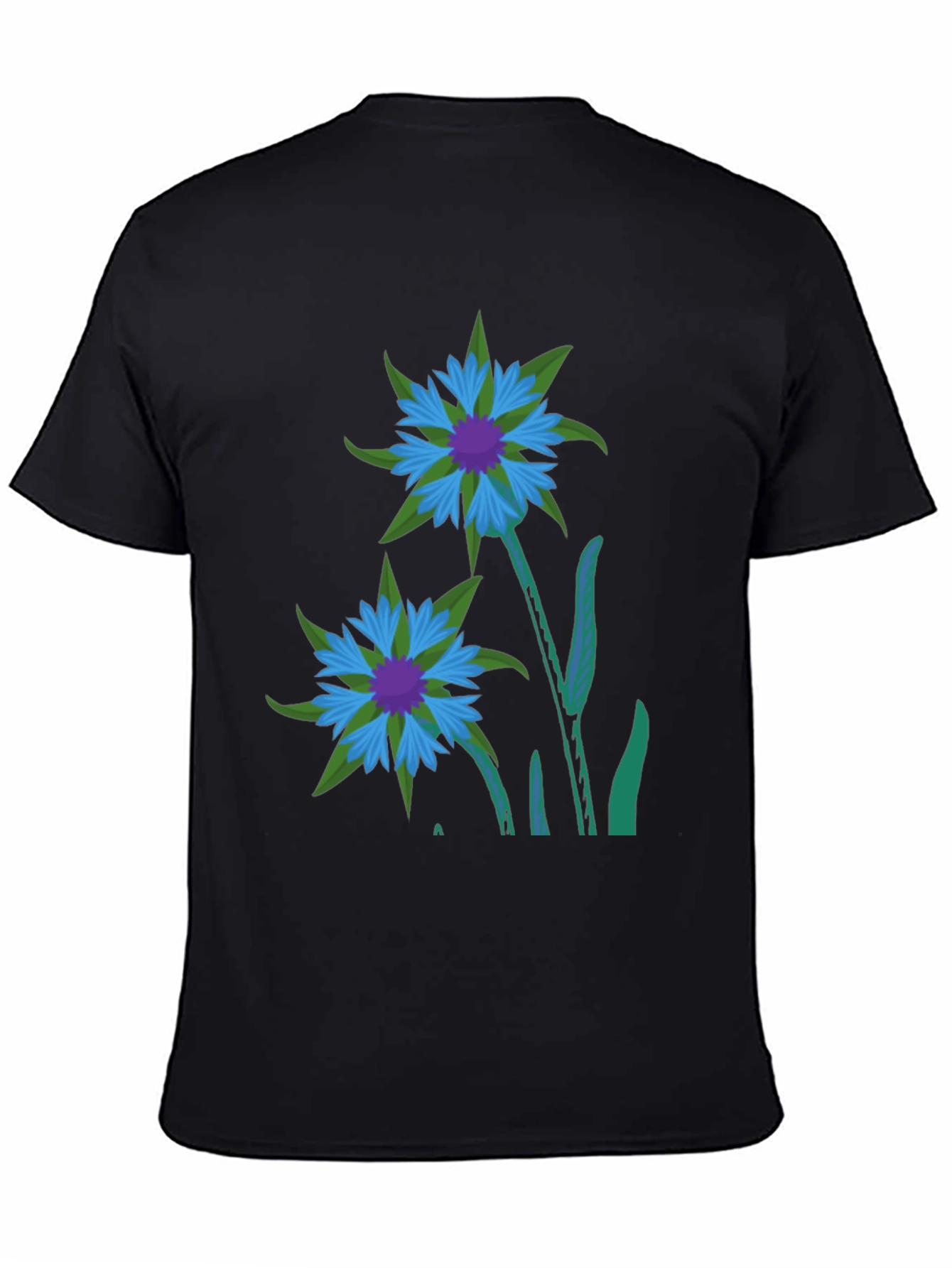 Floral Graphic T-Shirt - Black