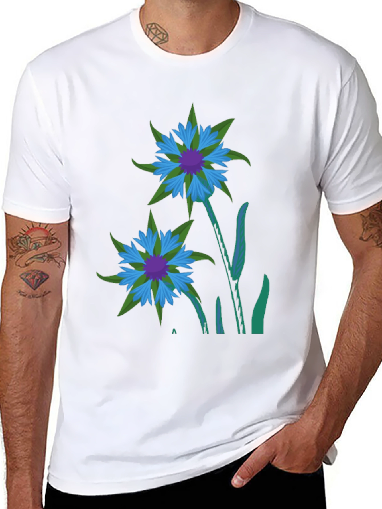 Floral Graphic T-Shirt - Black