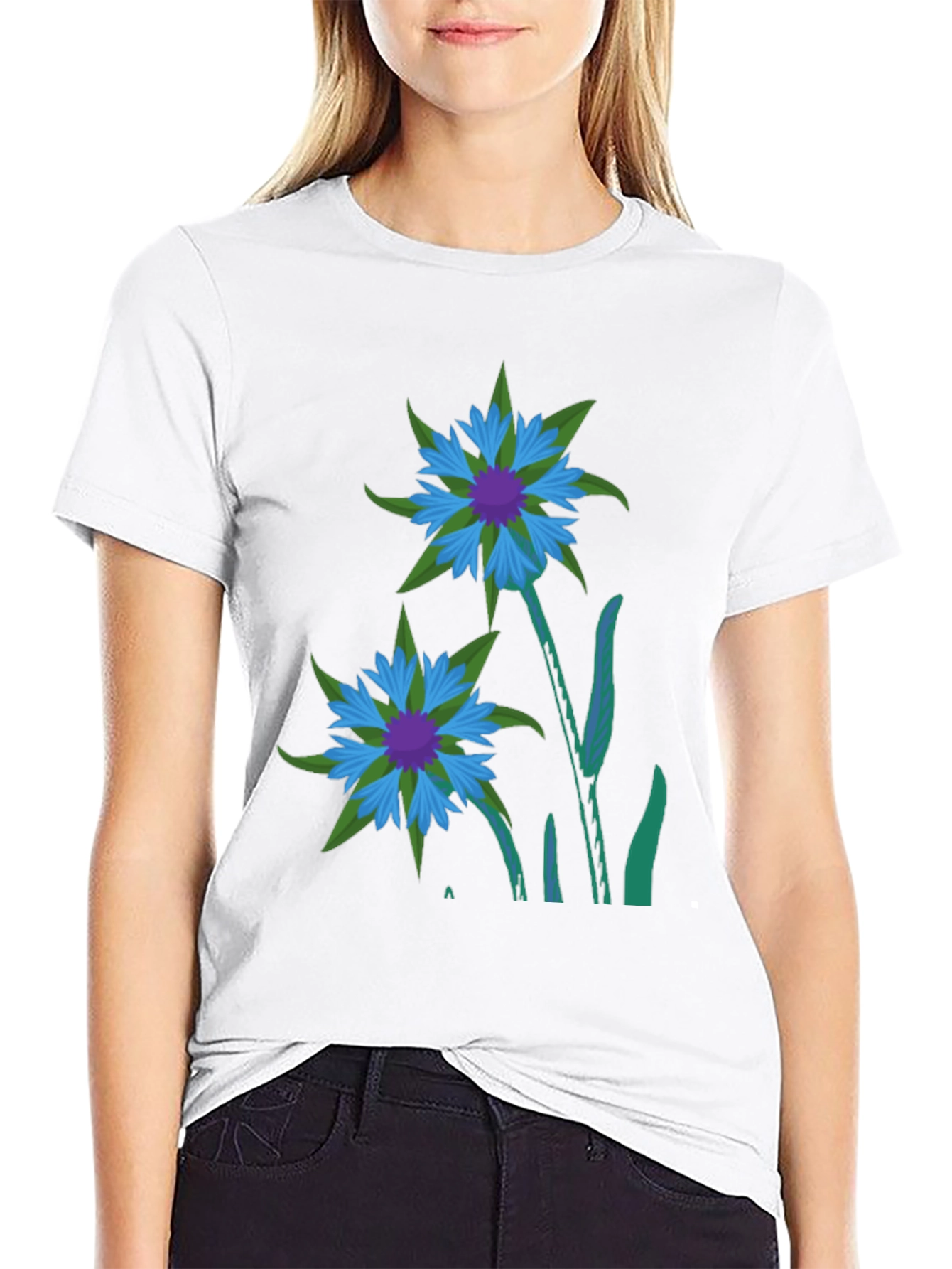 Floral Graphic T-Shirt - Black