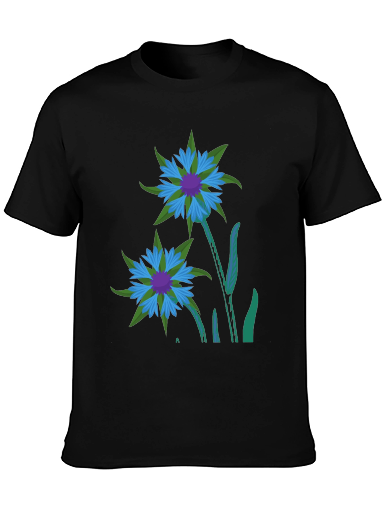 Floral Graphic T-Shirt - Black