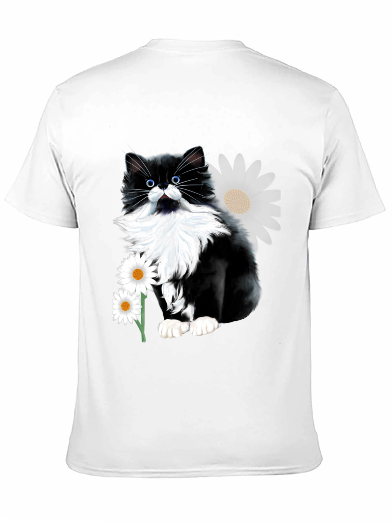 Black Cat & Daisy T-Shirt