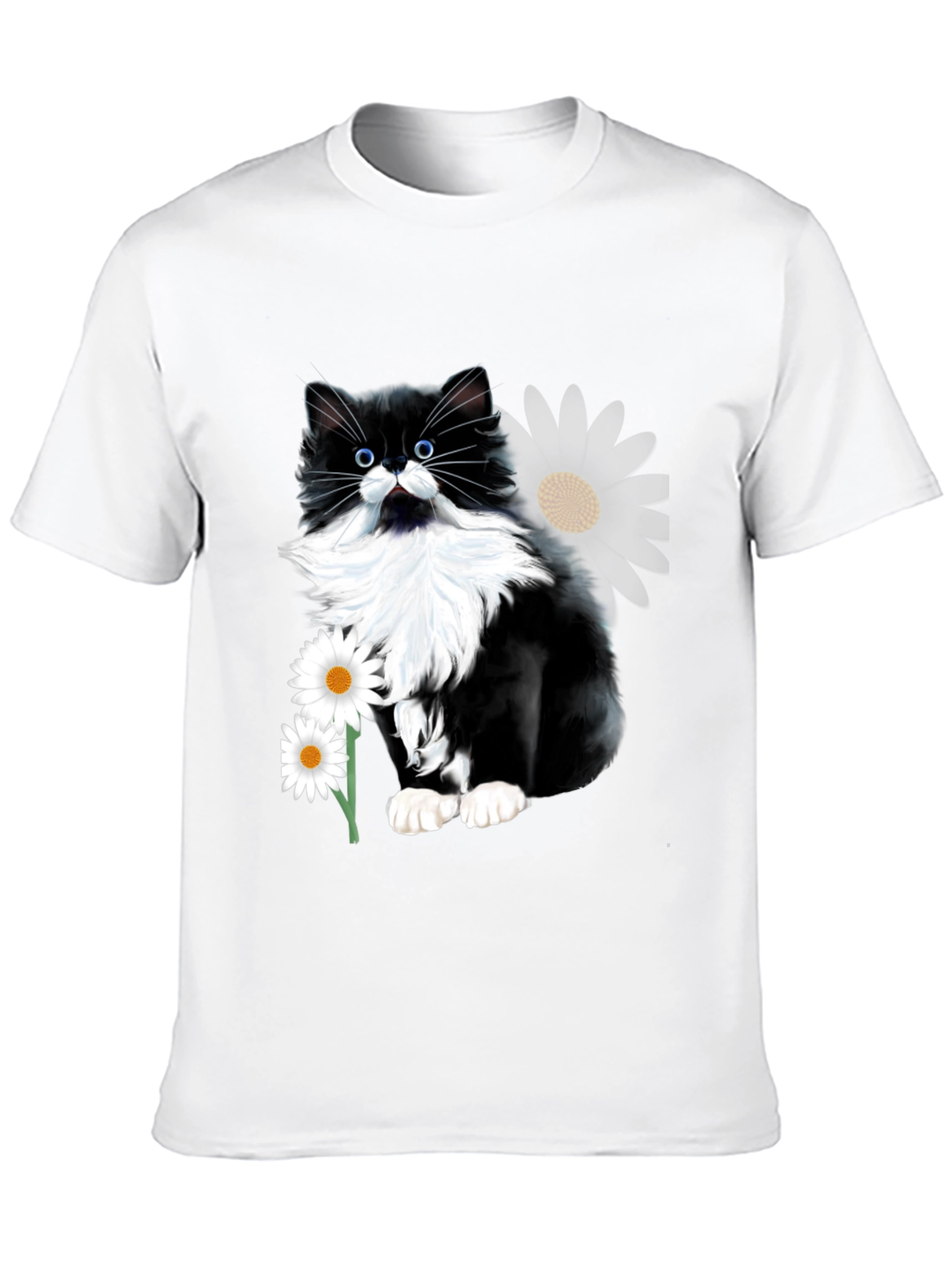 Black Cat & Daisy T-Shirt