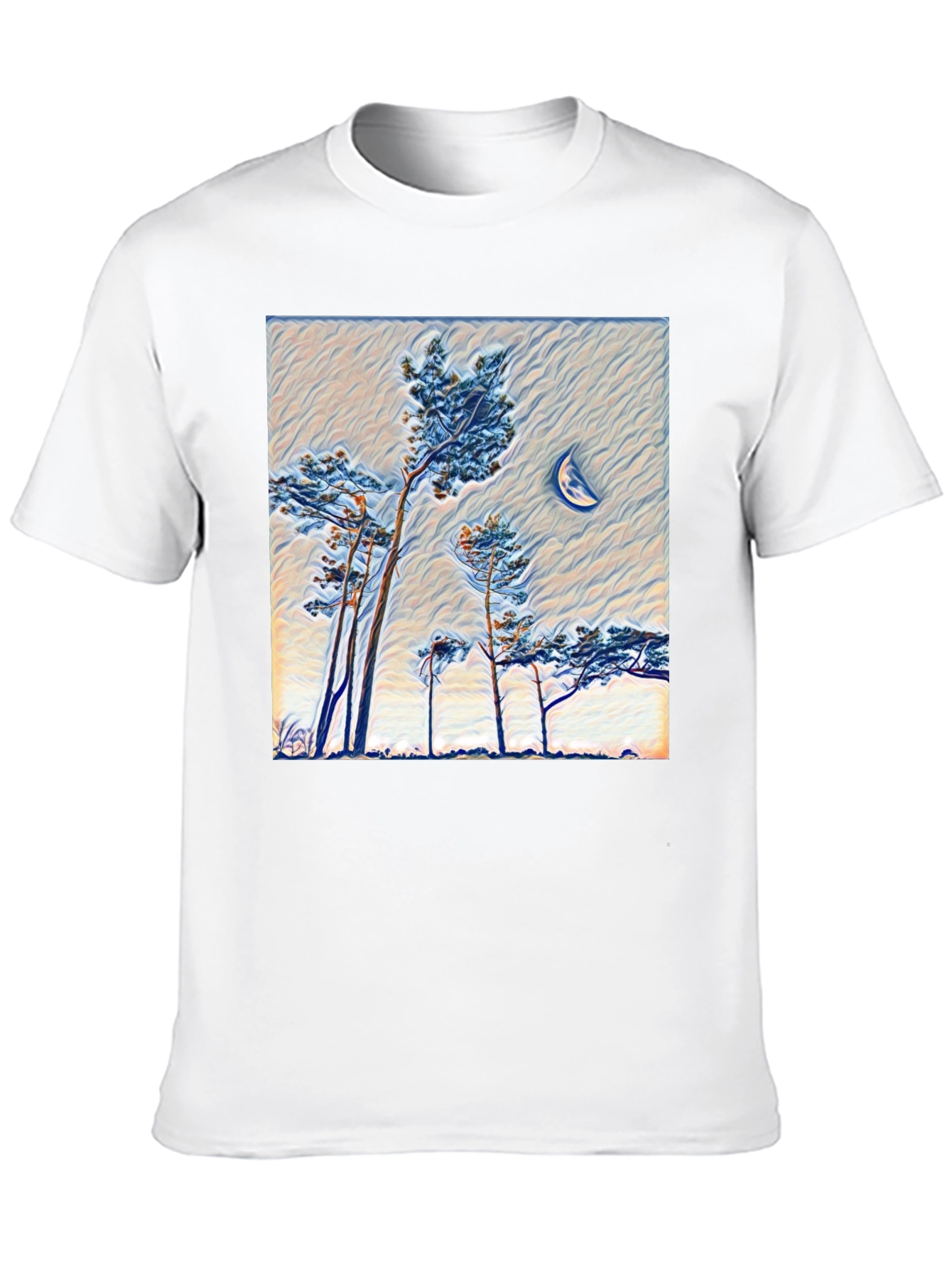 Artistic Moonlit Forest T-Shirt