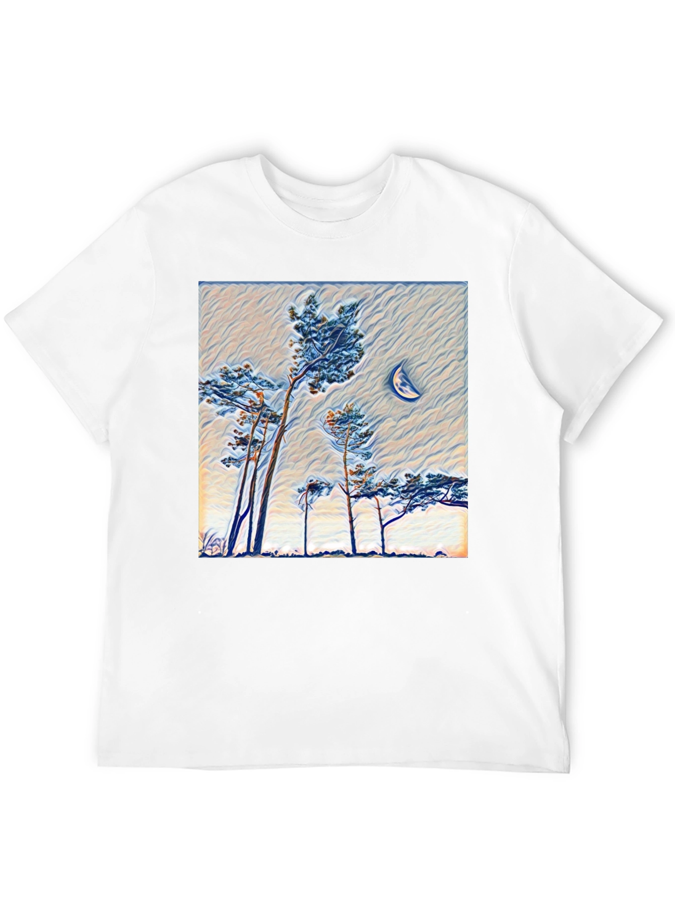 Artistic Moonlit Forest T-Shirt