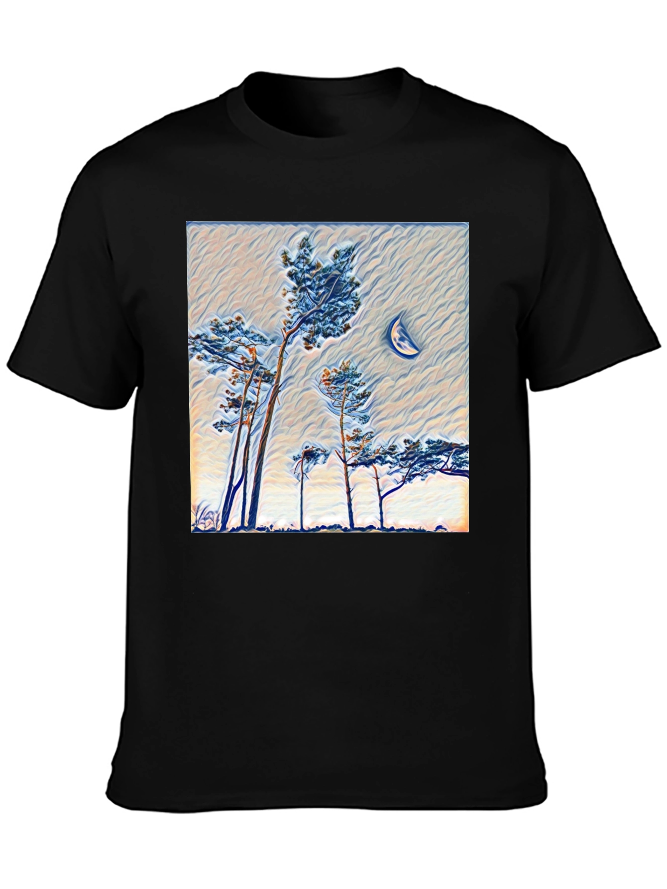Artistic Moonlit Forest T-Shirt