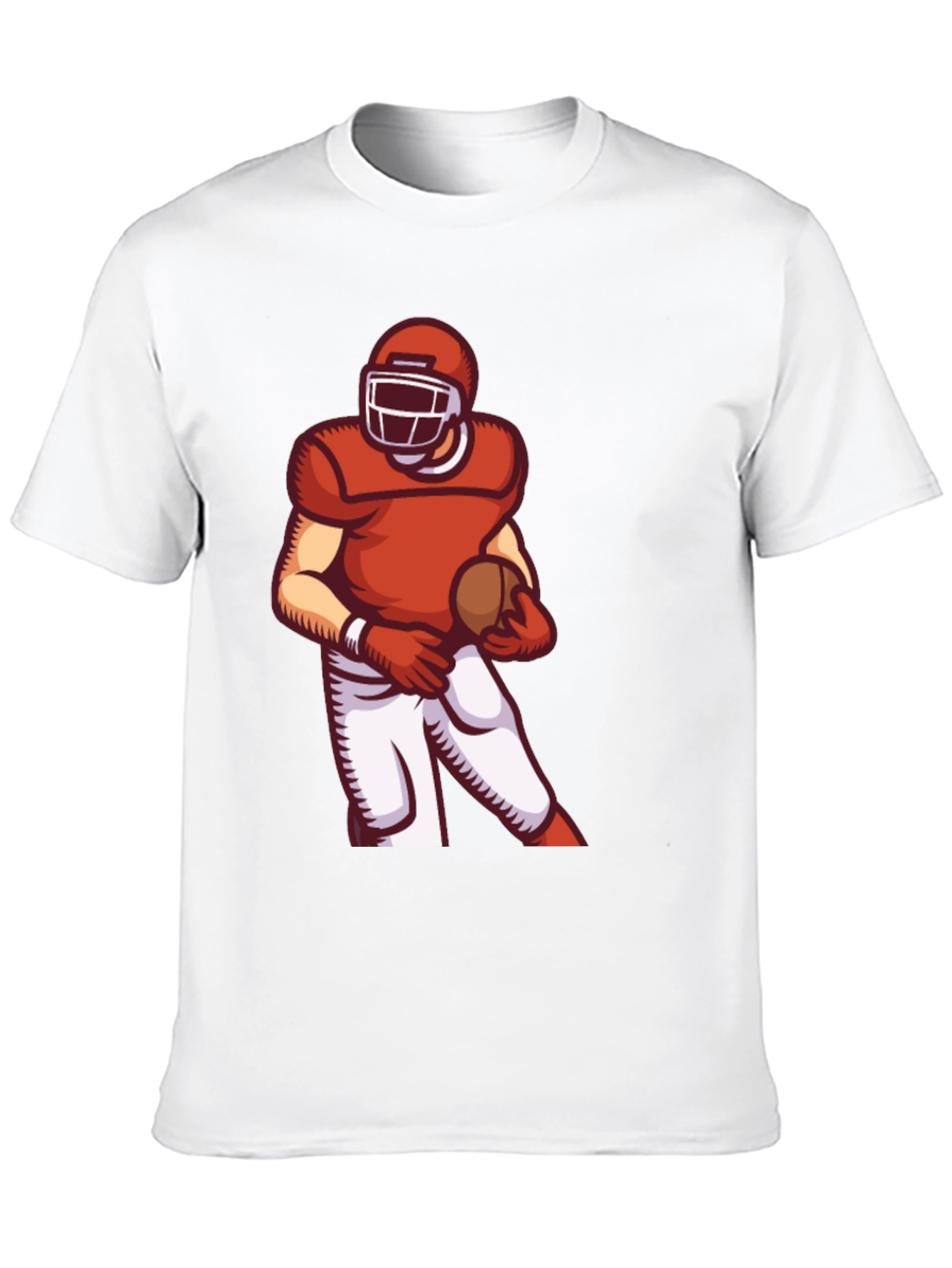 Football Player Graphic Tee - Sporty Black T-Shirt
