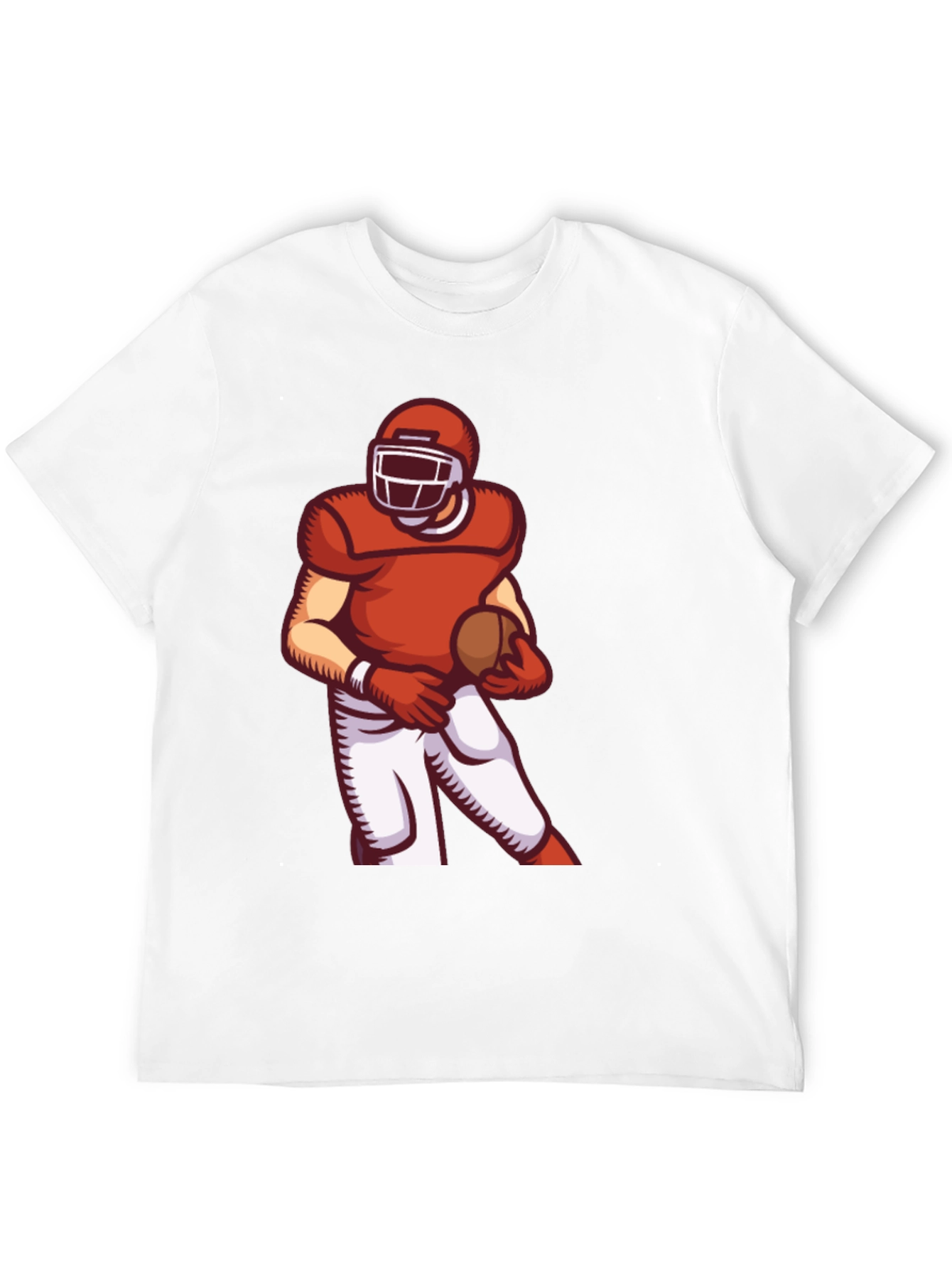Football Player Graphic Tee - Sporty Black T-Shirt