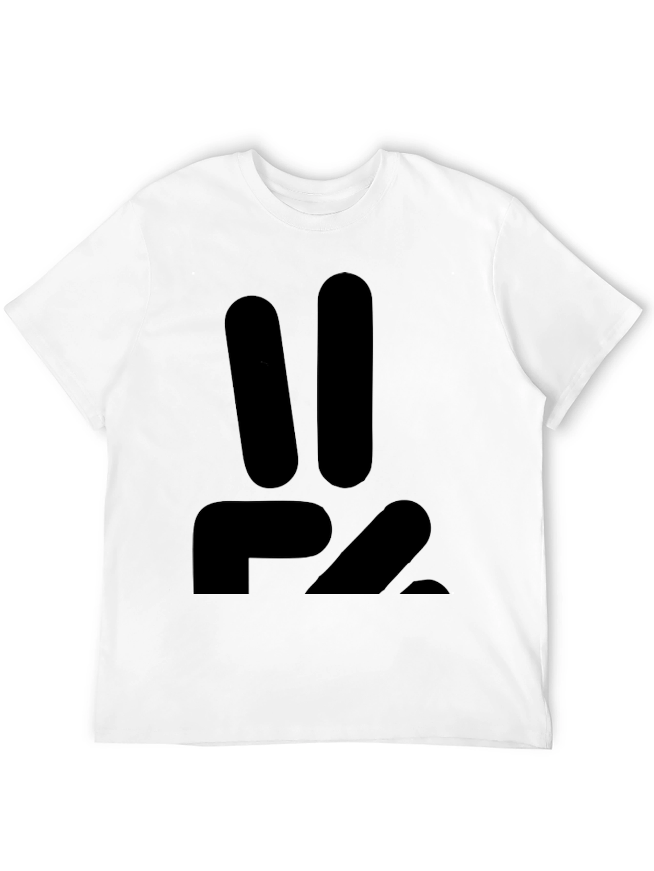 P2 Black Graphic Tee - Modern Casual Style