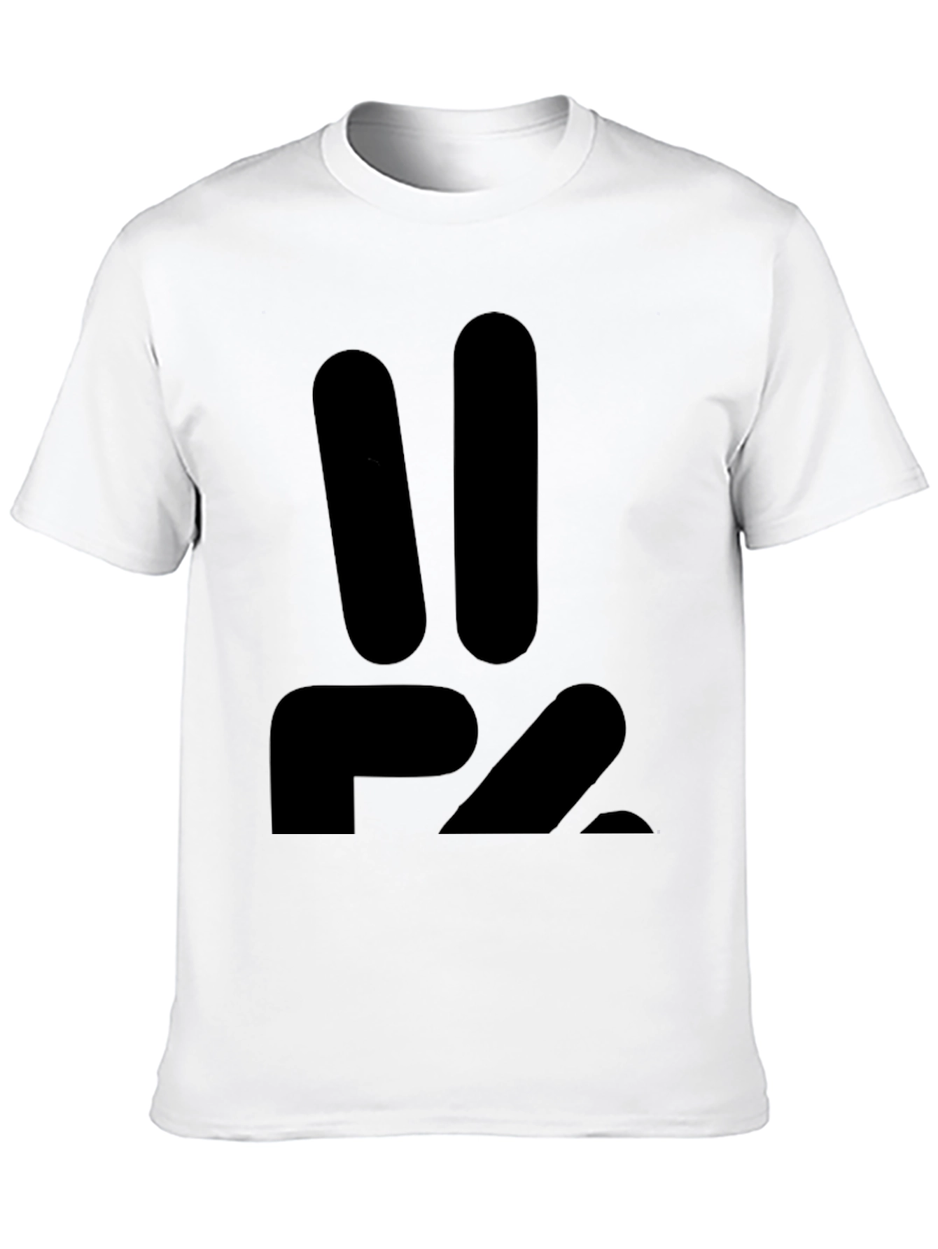 P2 Black Graphic Tee - Modern Casual Style
