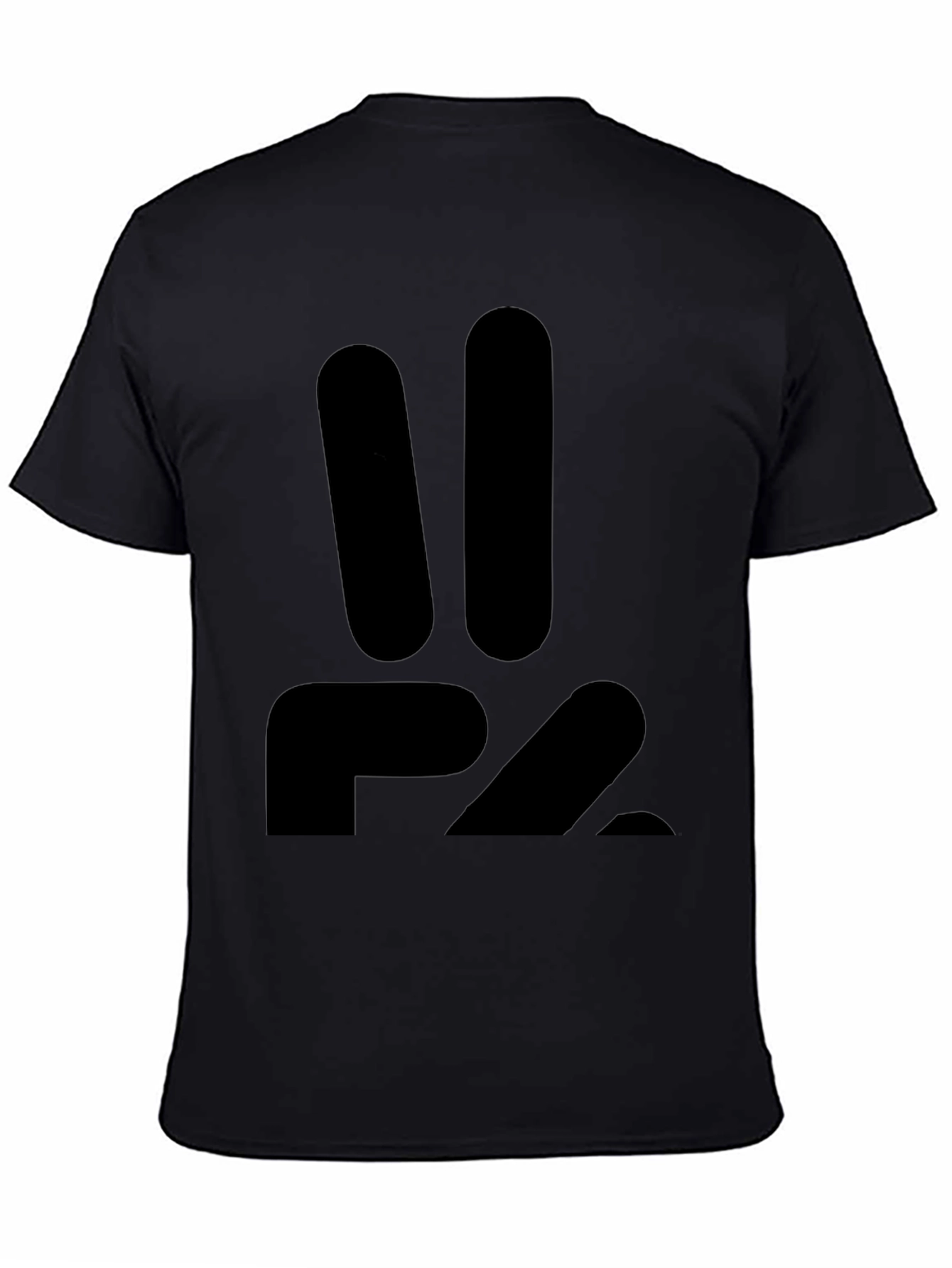 P2 Black Graphic Tee - Modern Casual Style