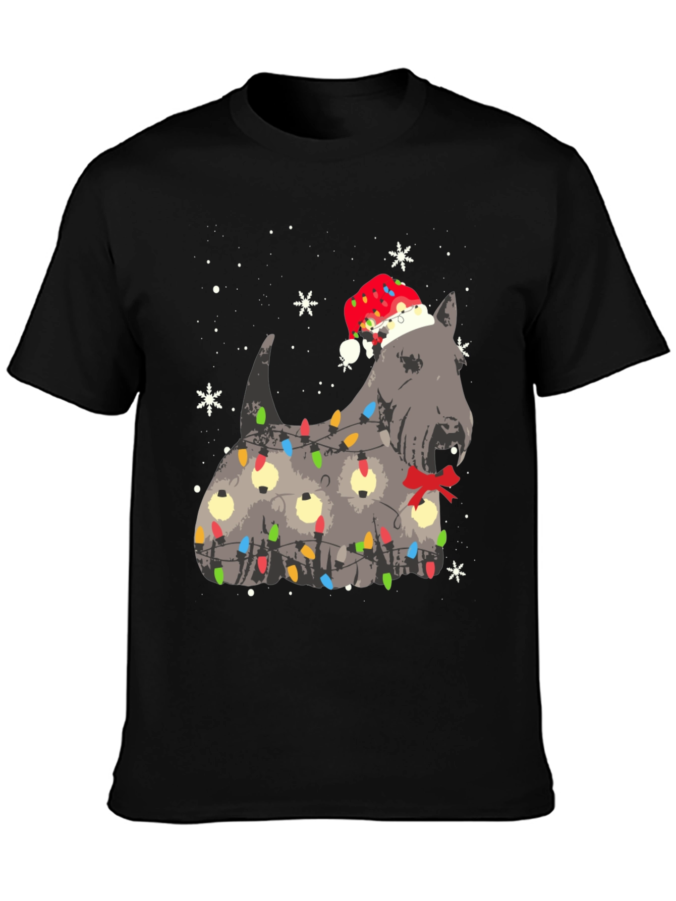 Festive Dog Christmas Lights T-Shirt