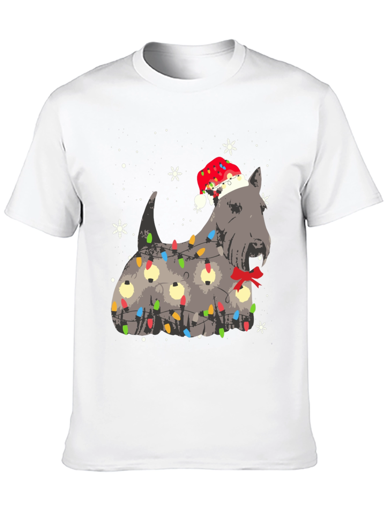 Festive Dog Christmas Lights T-Shirt