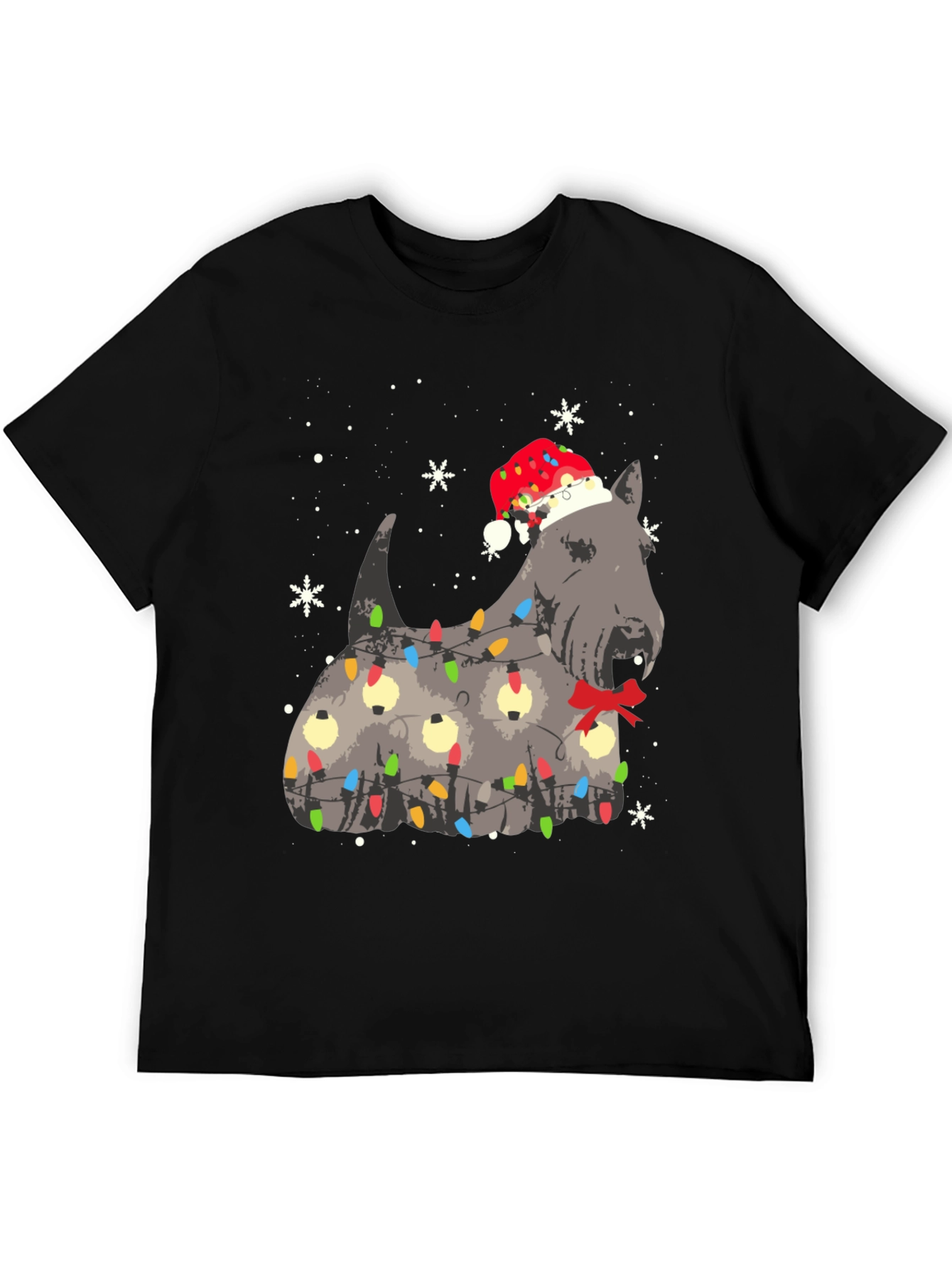 Festive Dog Christmas Lights T-Shirt