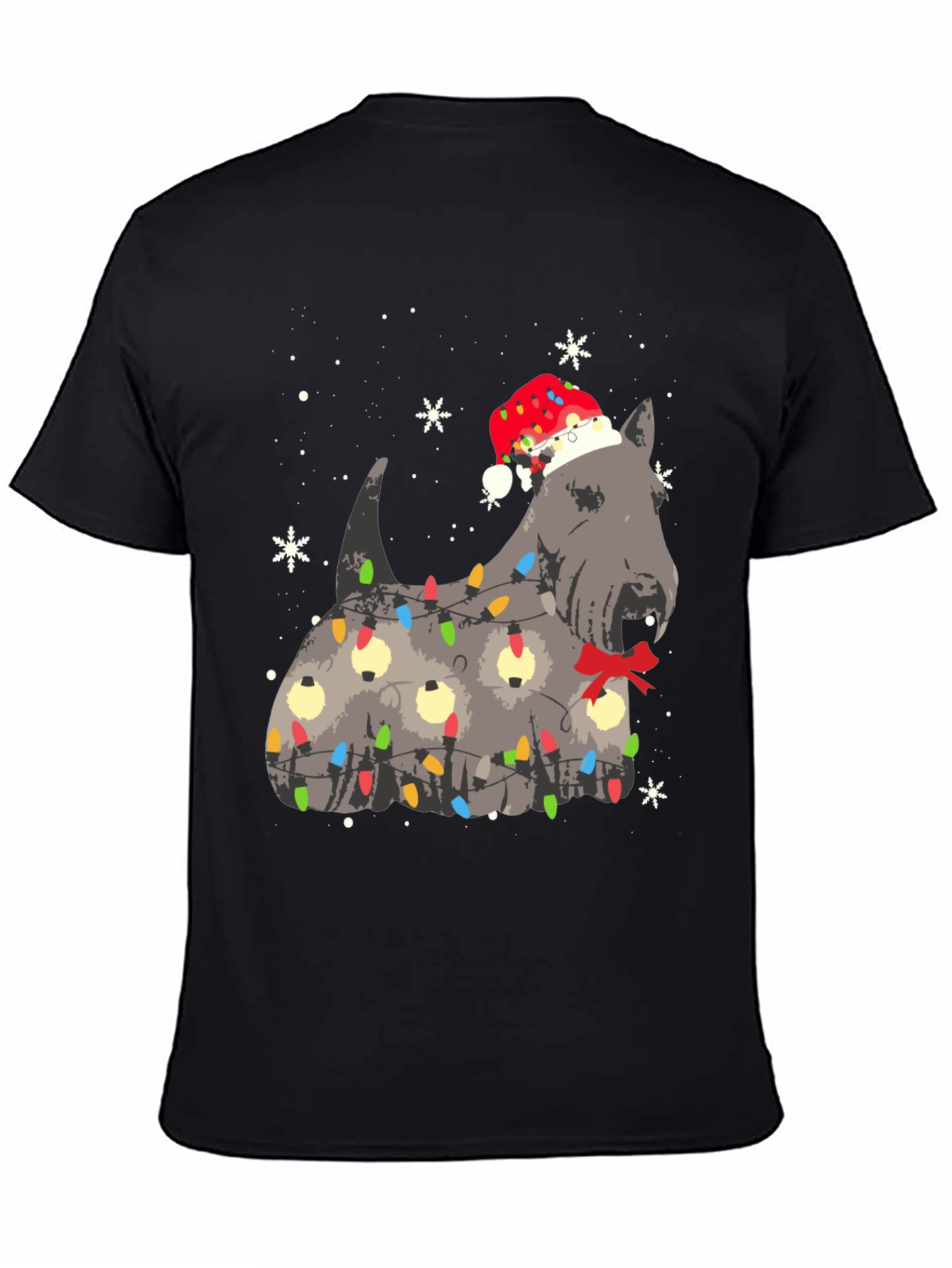 Festive Dog Christmas Lights T-Shirt