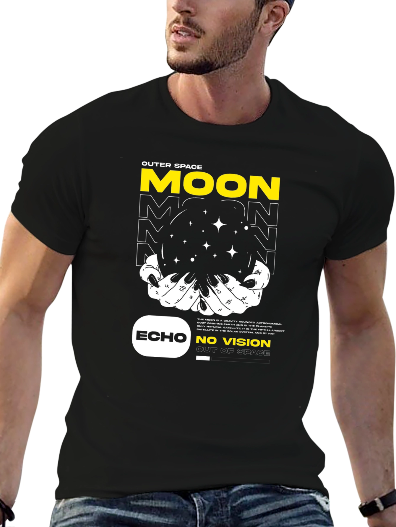 Outer Space Moon Graphic Tee