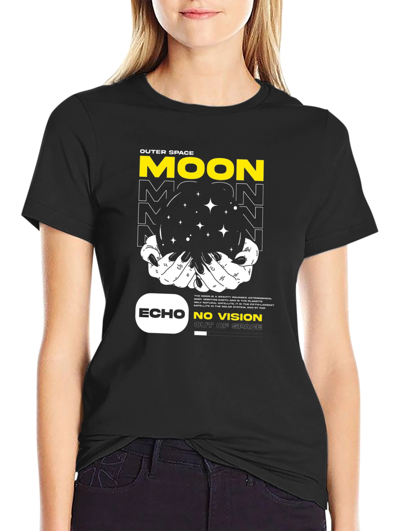 Outer Space Moon Graphic Tee