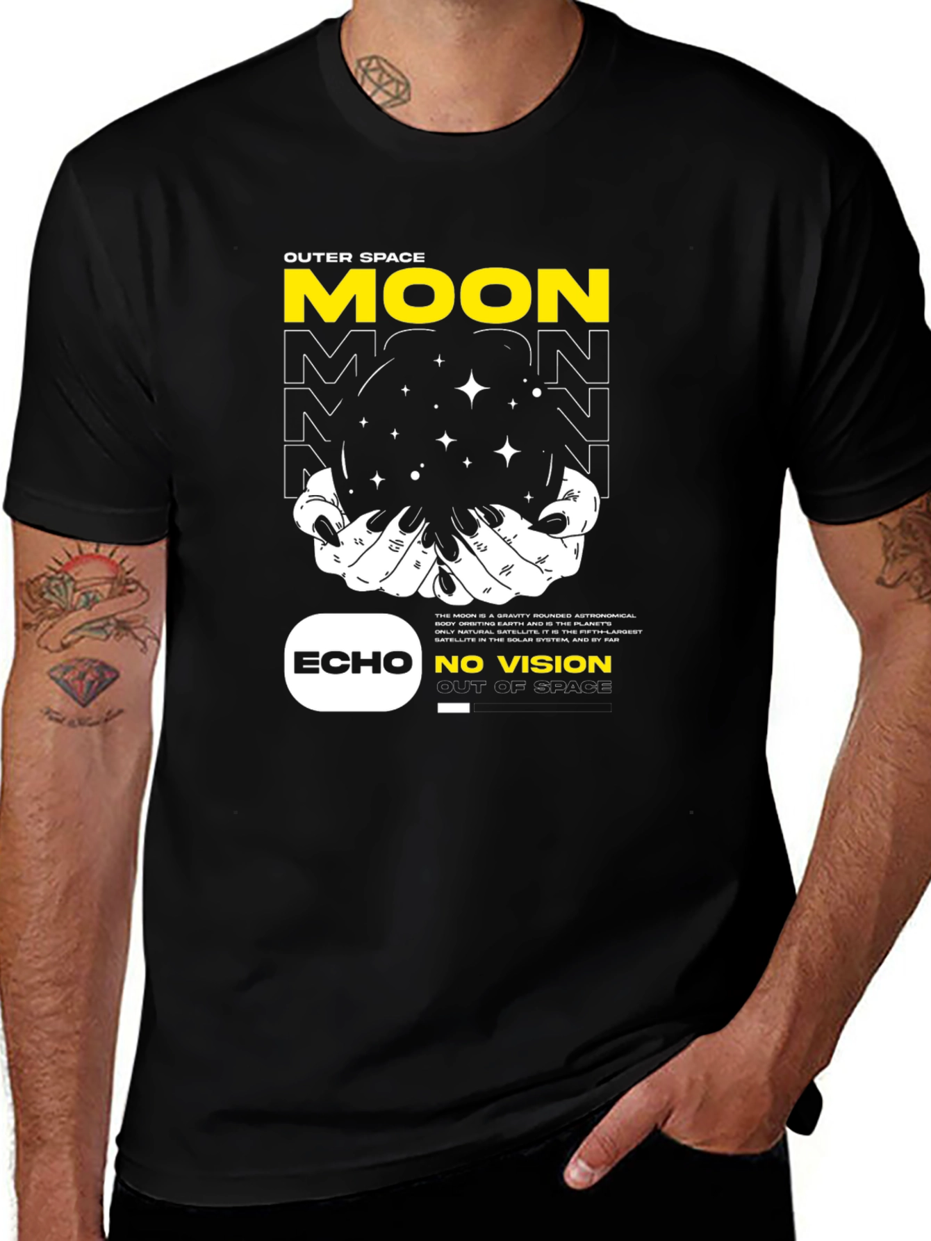 Outer Space Moon Graphic Tee