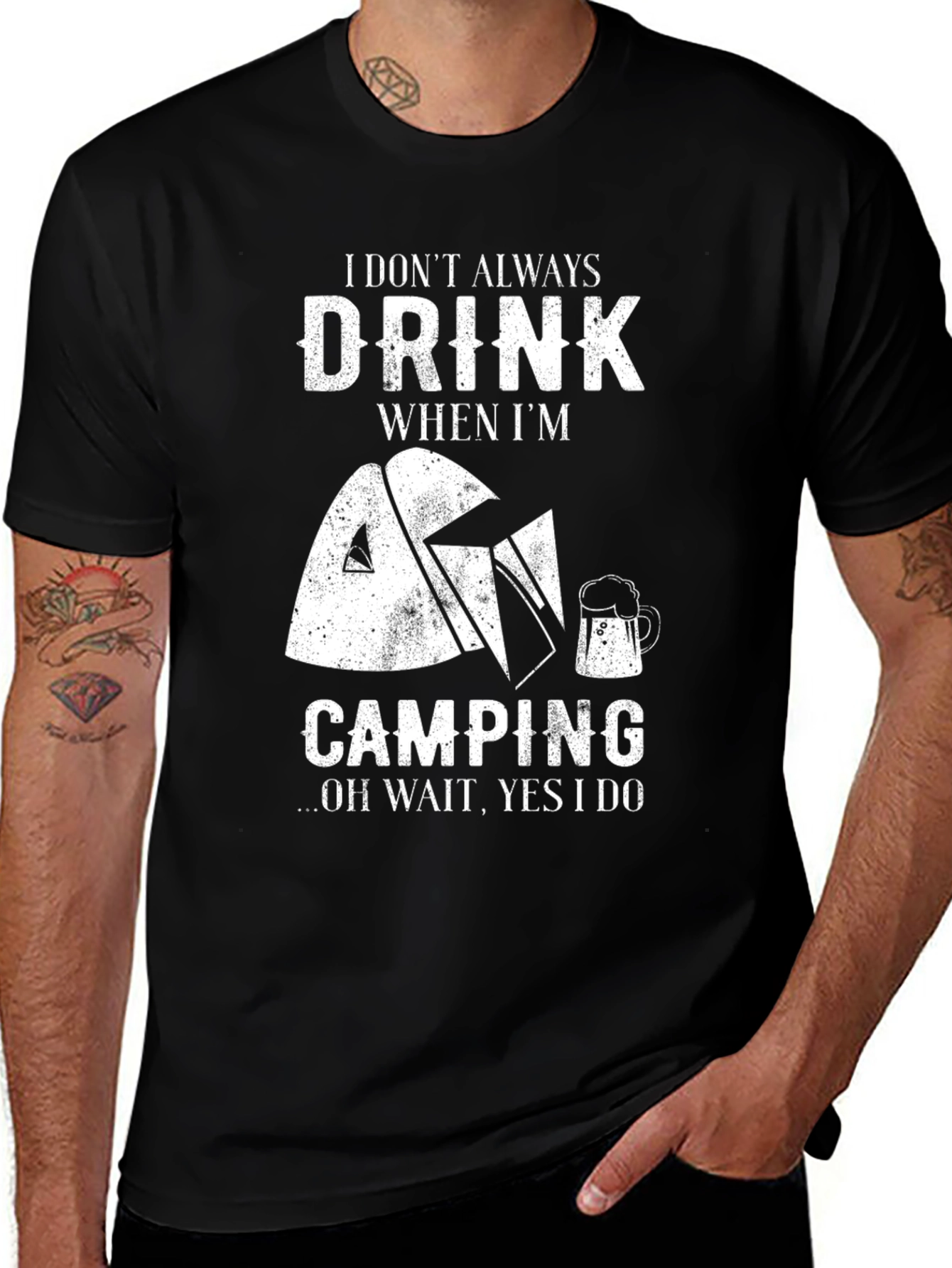 Drink When Camping Graphic Tee