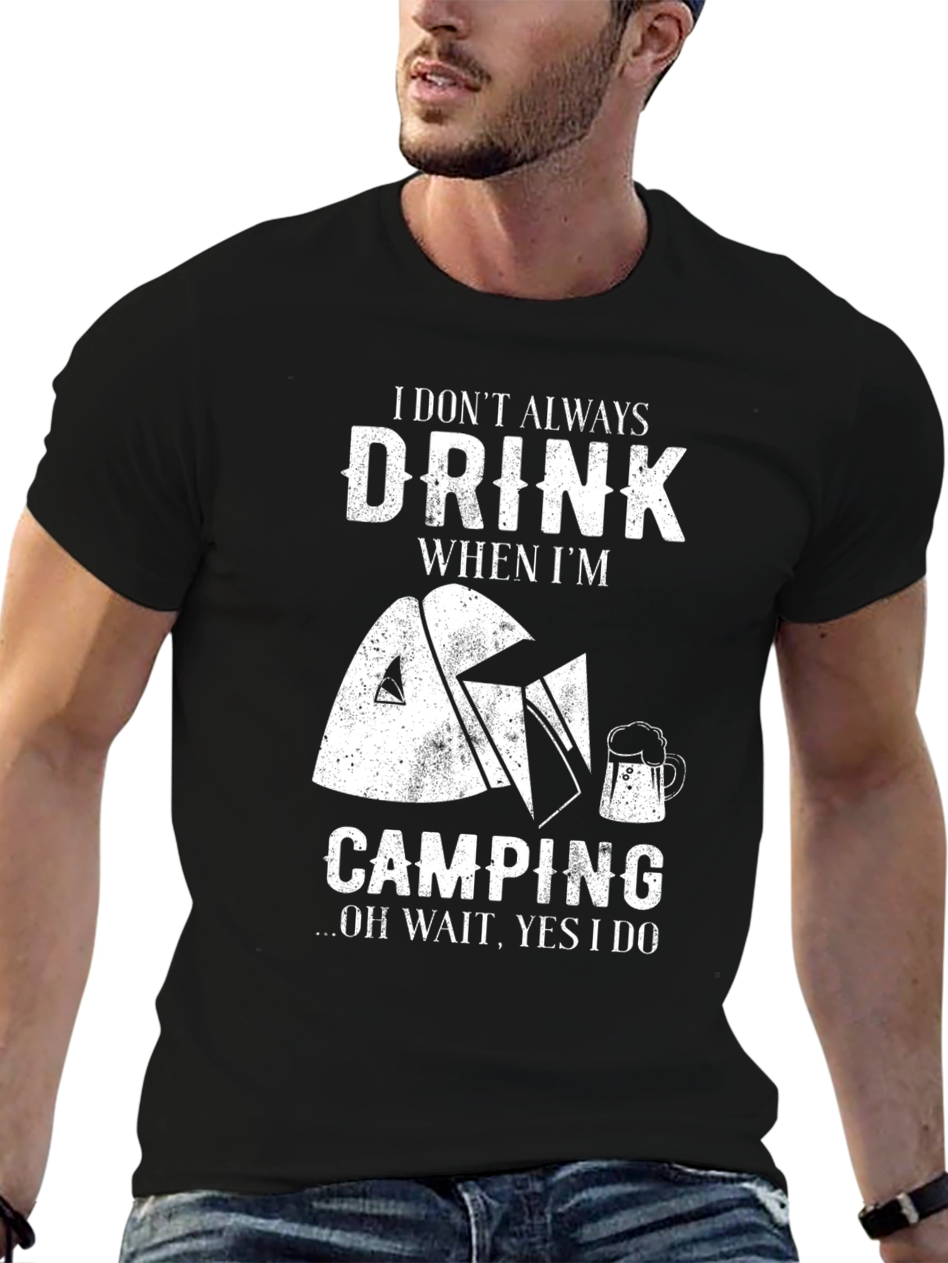 Drink When Camping Graphic Tee
