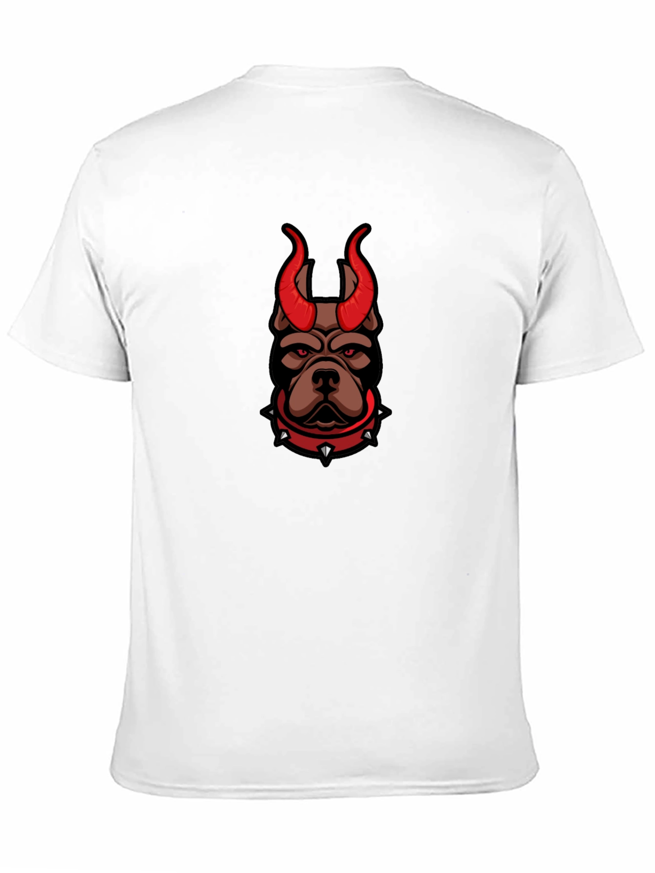 Mens Black T-Shirt with Devil Dog Graphic