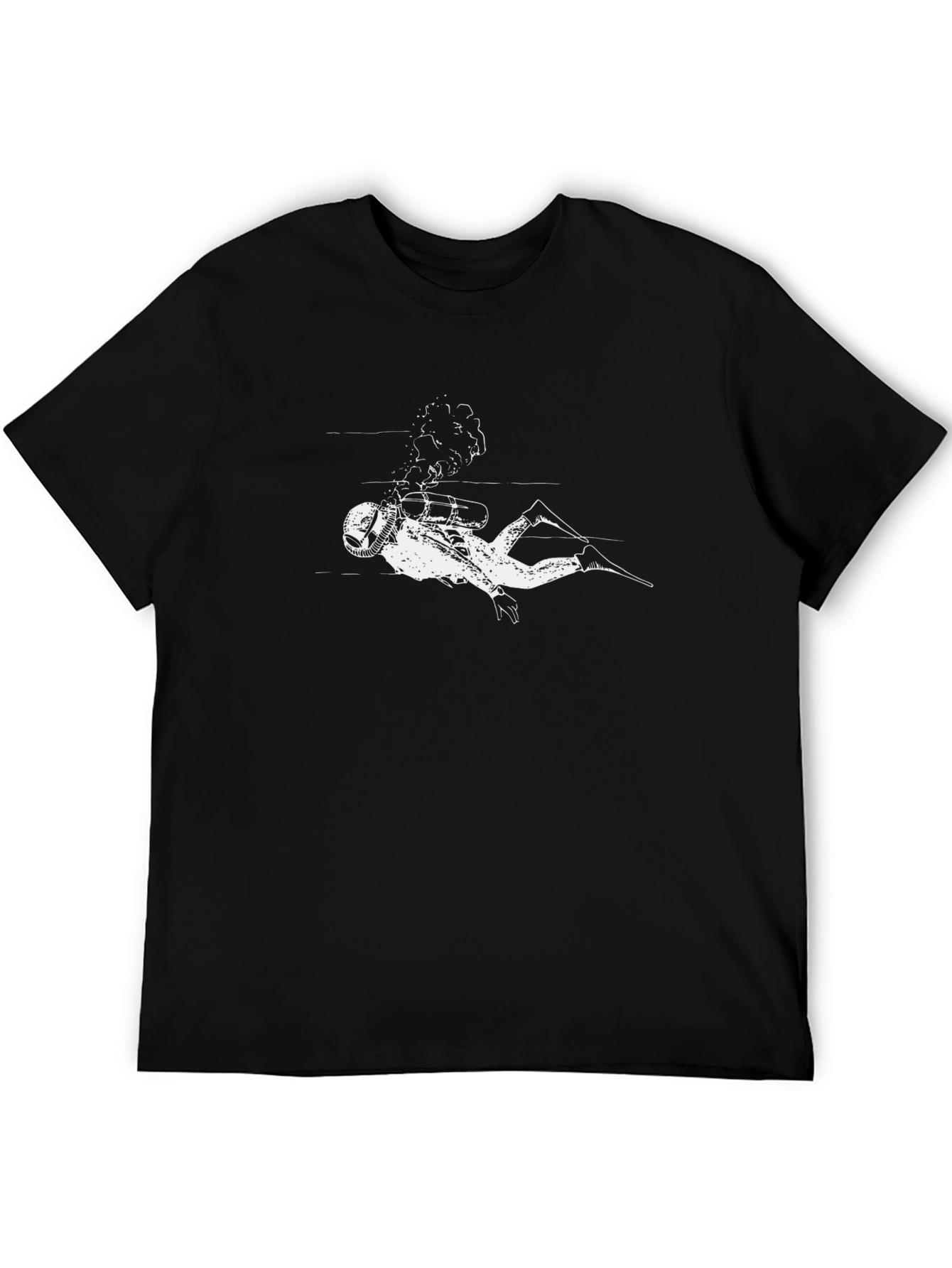 Diver Graphic T-Shirt - Black Cotton Tee