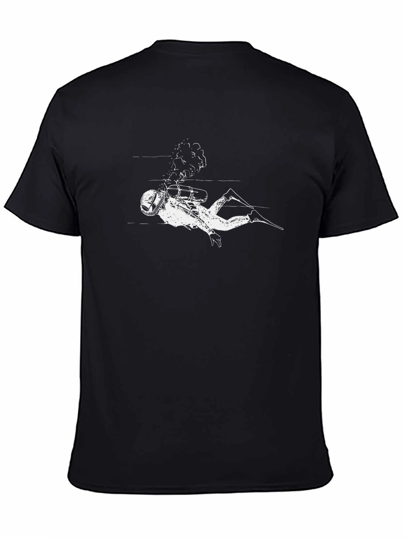 Diver Graphic T-Shirt - Black Cotton Tee