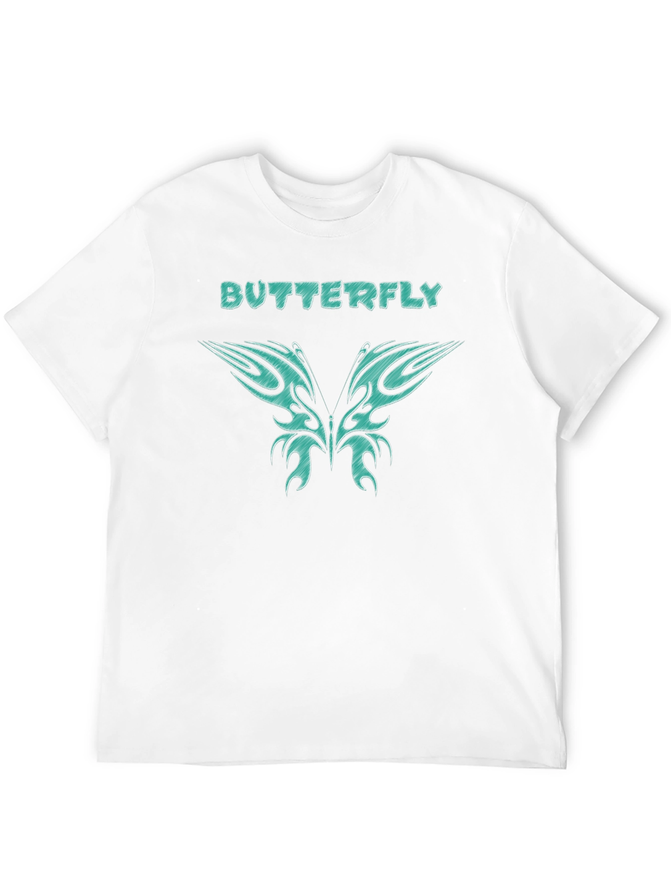 Butterfly Graphic Tee - Black Cotton T-Shirt