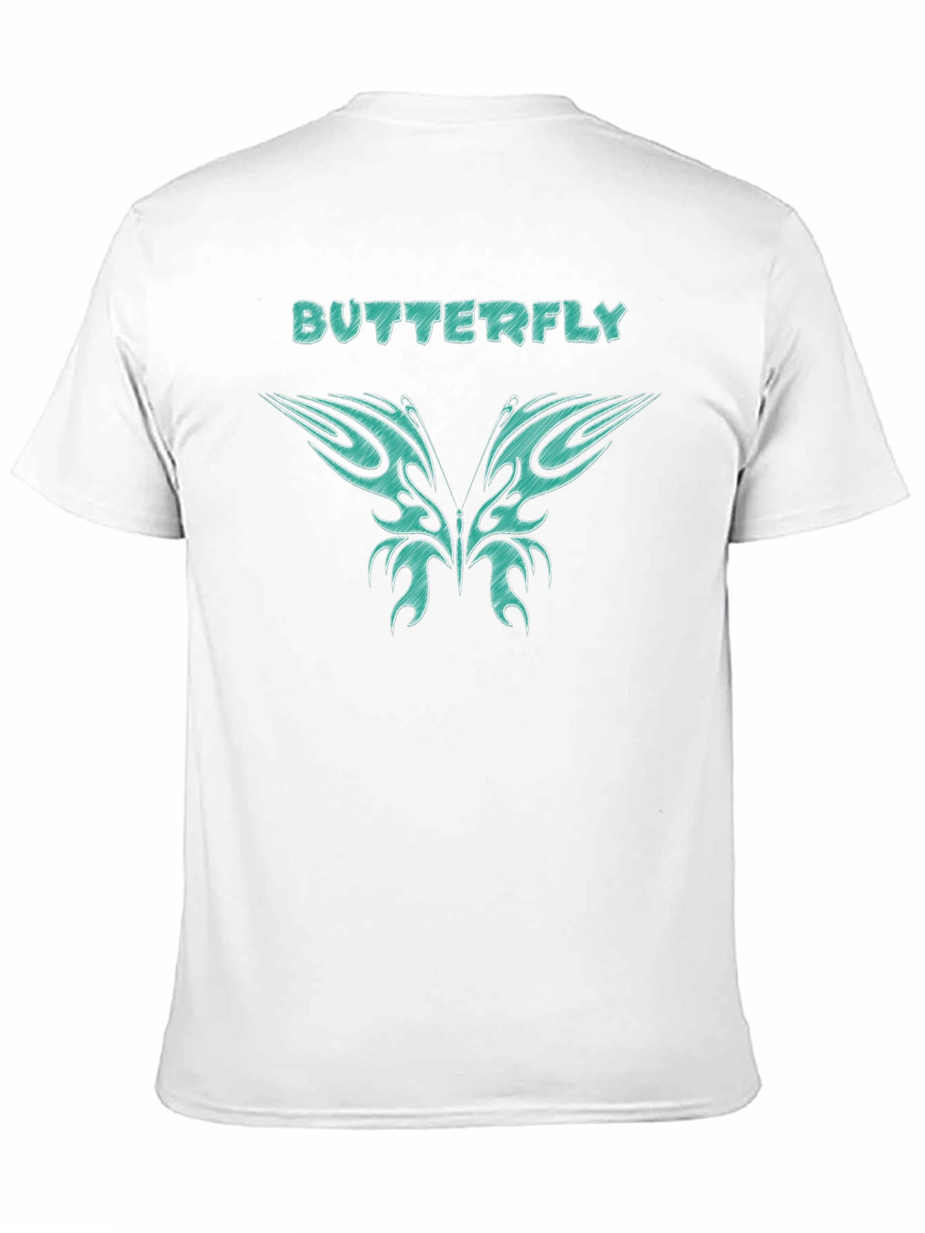 Butterfly Graphic Tee - Black Cotton T-Shirt