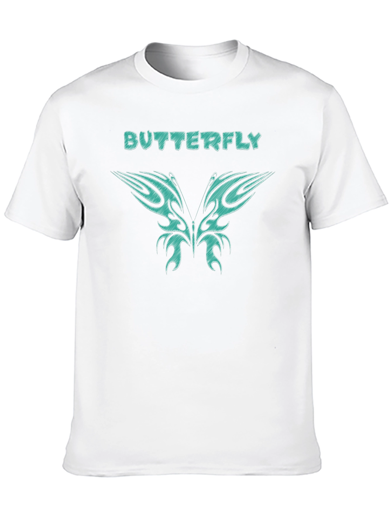 Butterfly Graphic Tee - Black Cotton T-Shirt