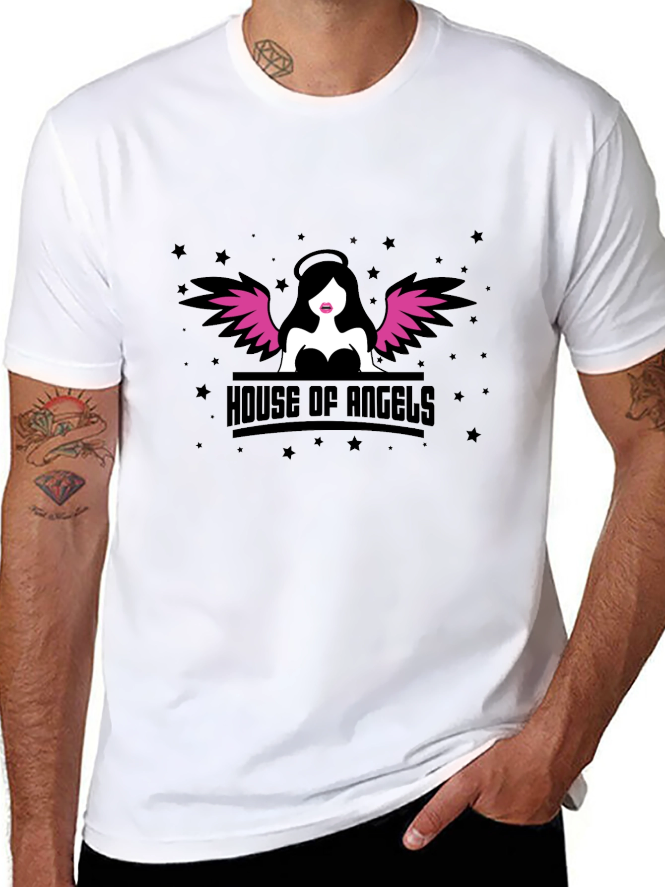 House of Angels Graphic T-Shirt - Black